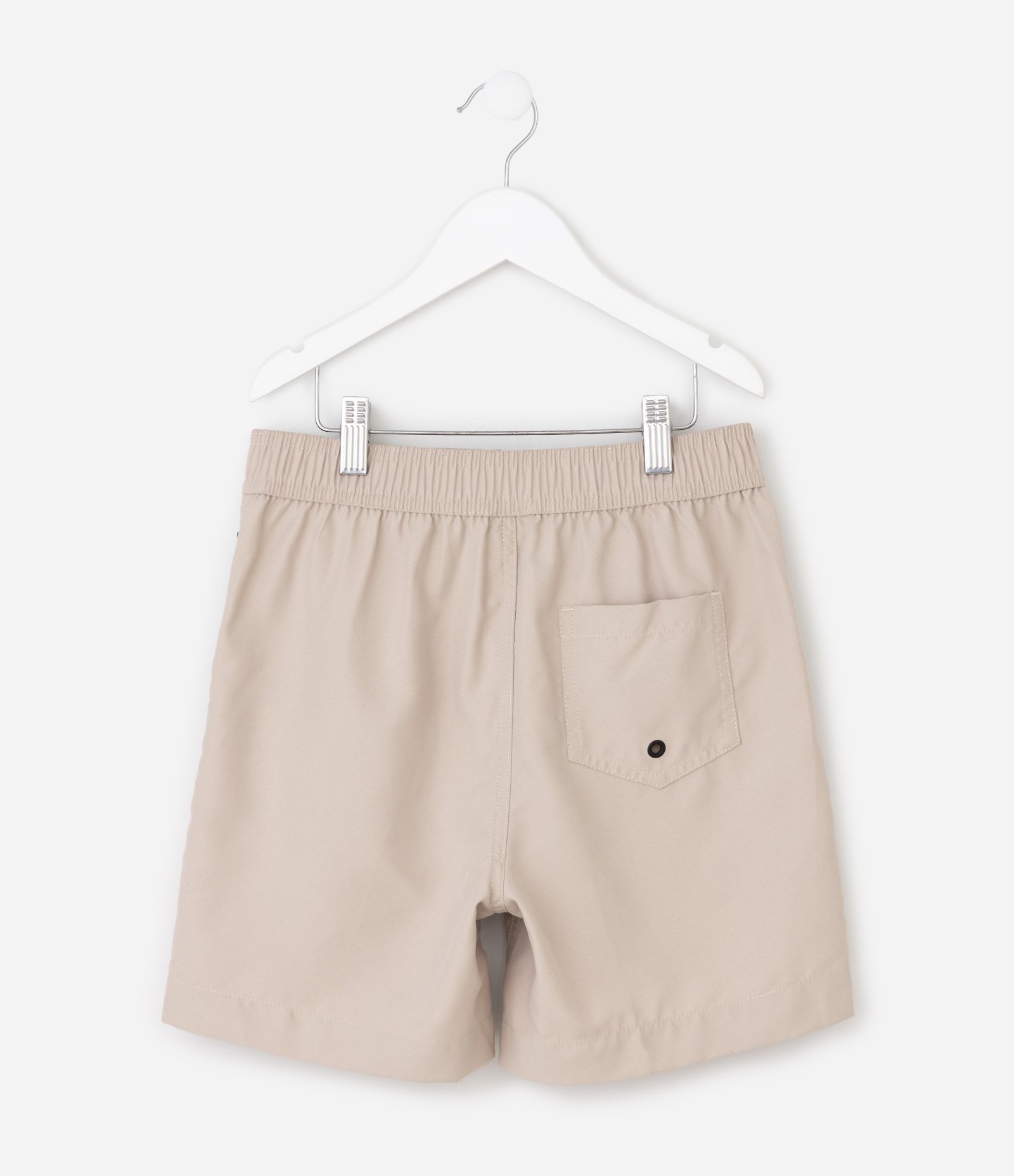 Bermuda Infantil com Bolsos e Zíper – Tam 5 a 16 Anos Bege Claro 3