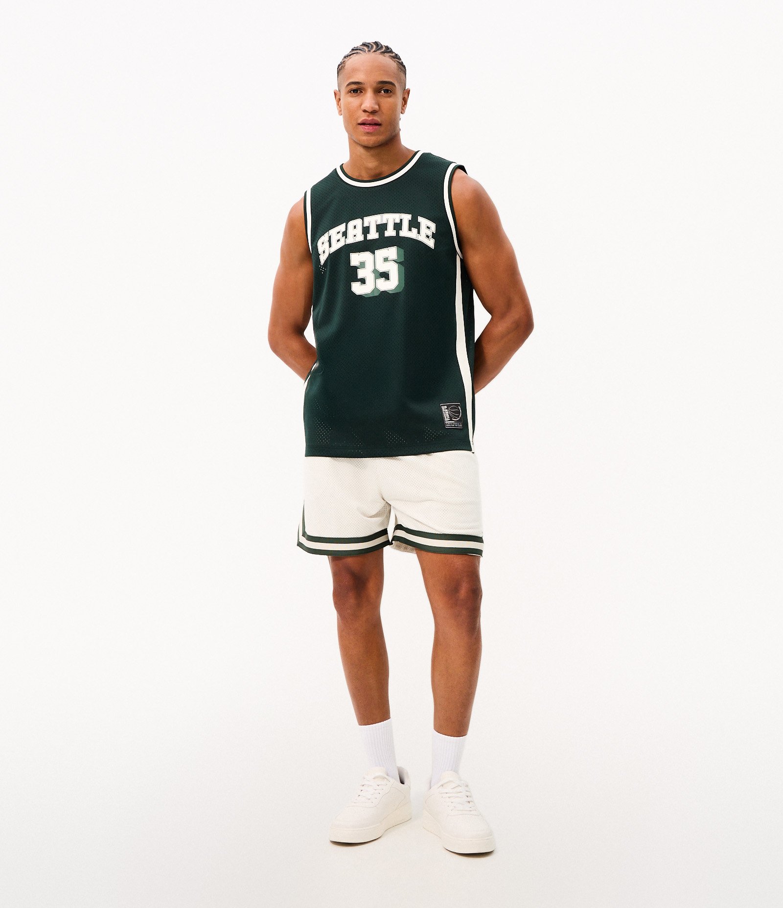 Regata Basquete Estampada Seattle 35 Verde 2