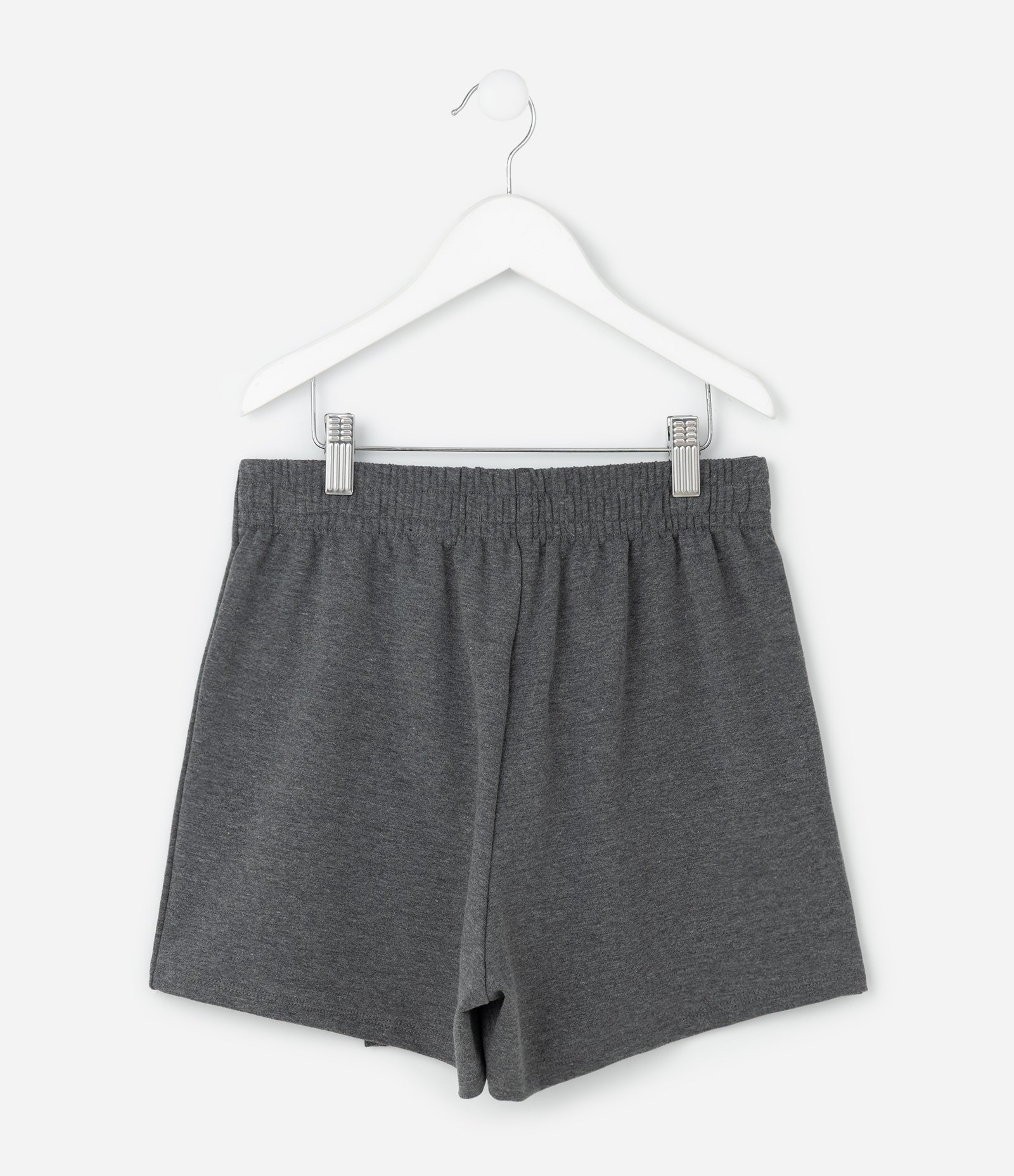 Short Saia Infantil em Crepe com Laços Aplicados – Tam 5 a 14 Anos Cinza 3