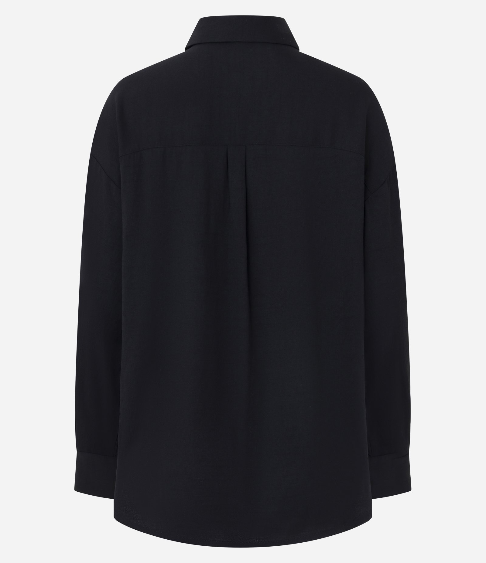 Camisa Manga Longa em Cambraia de Viscose Preto 6