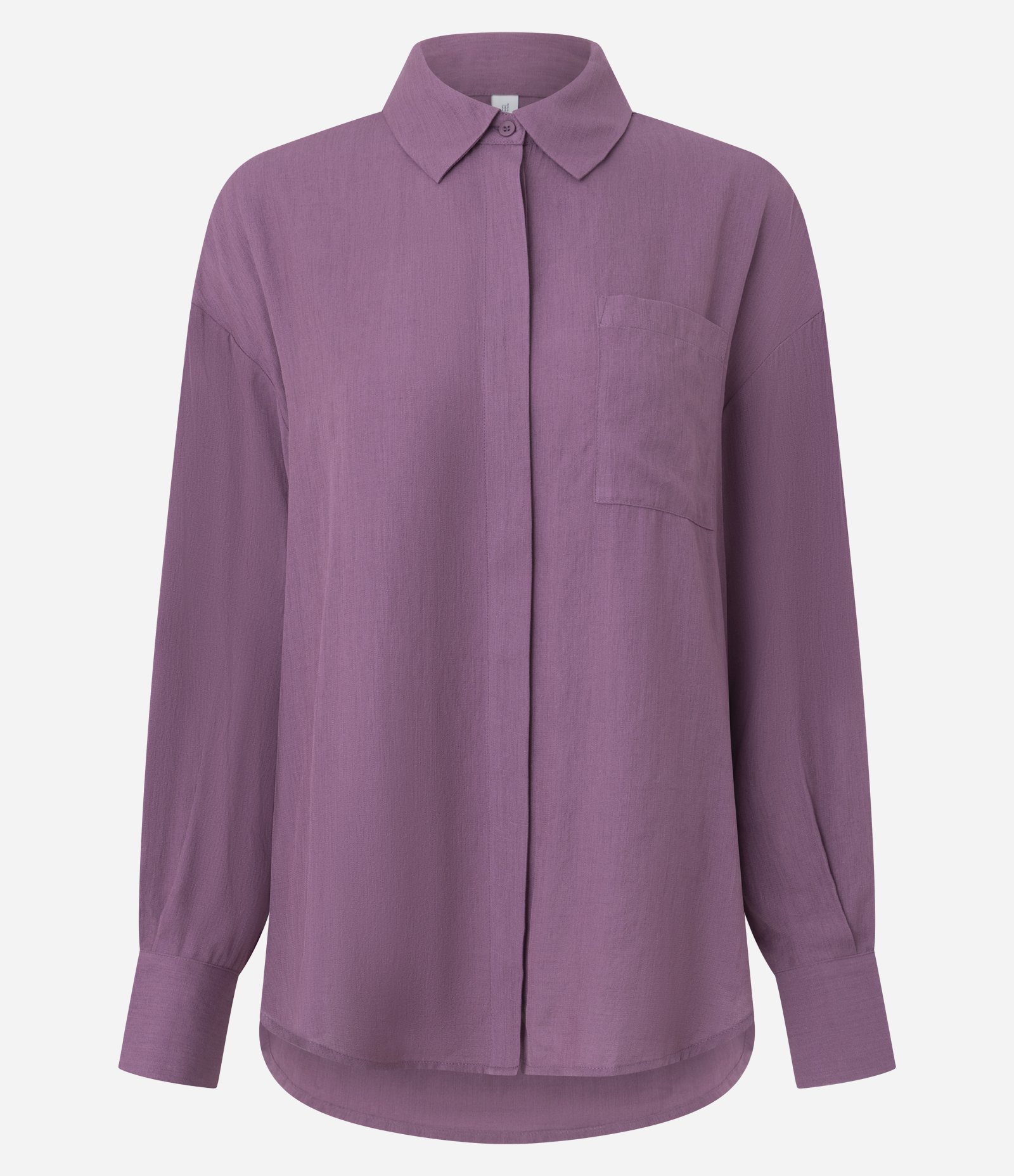 Camisa Manga Longa em Cambraia de Viscose Lilás 5