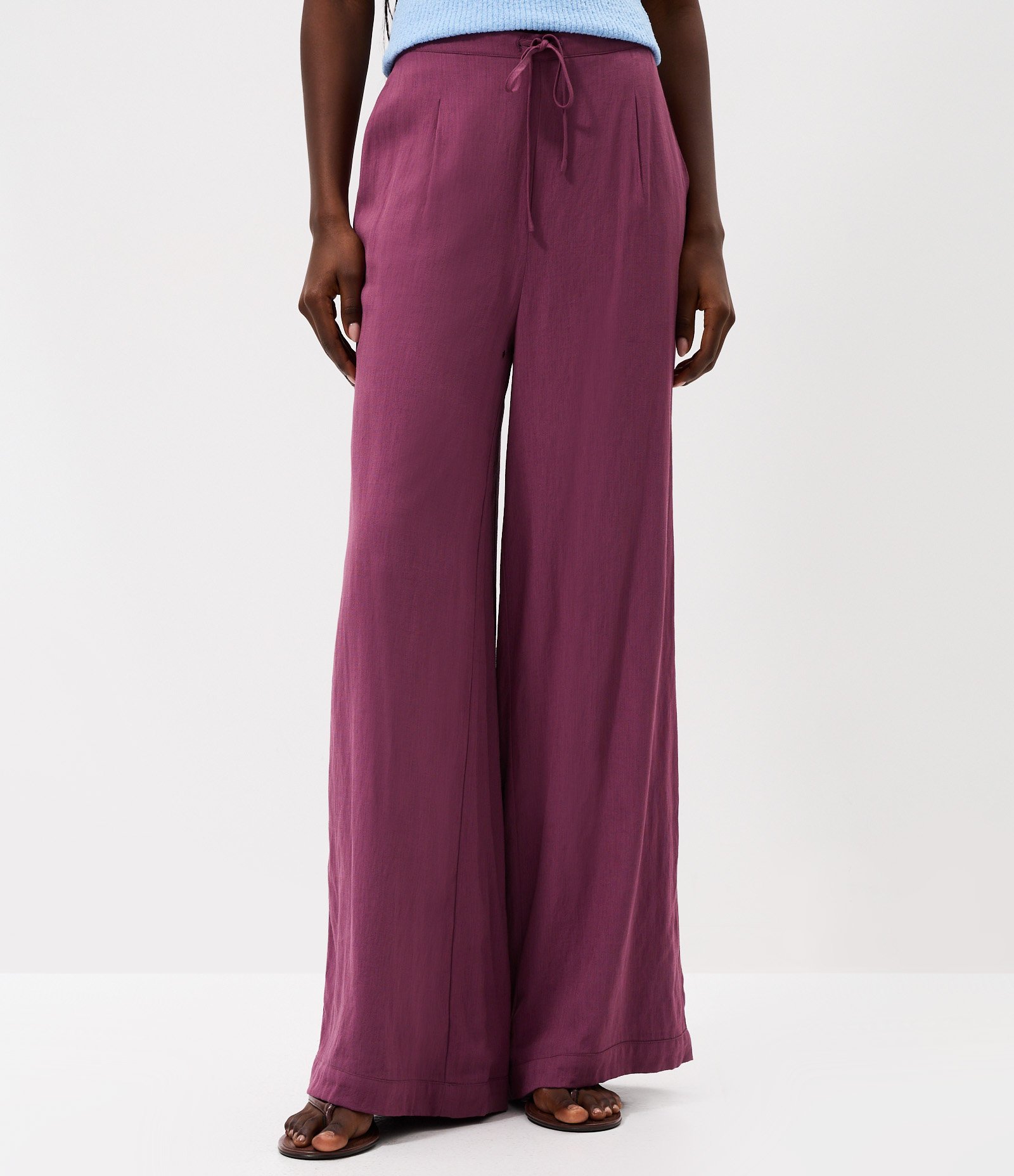 Calça em Cambraia com Amarração Roxo 2