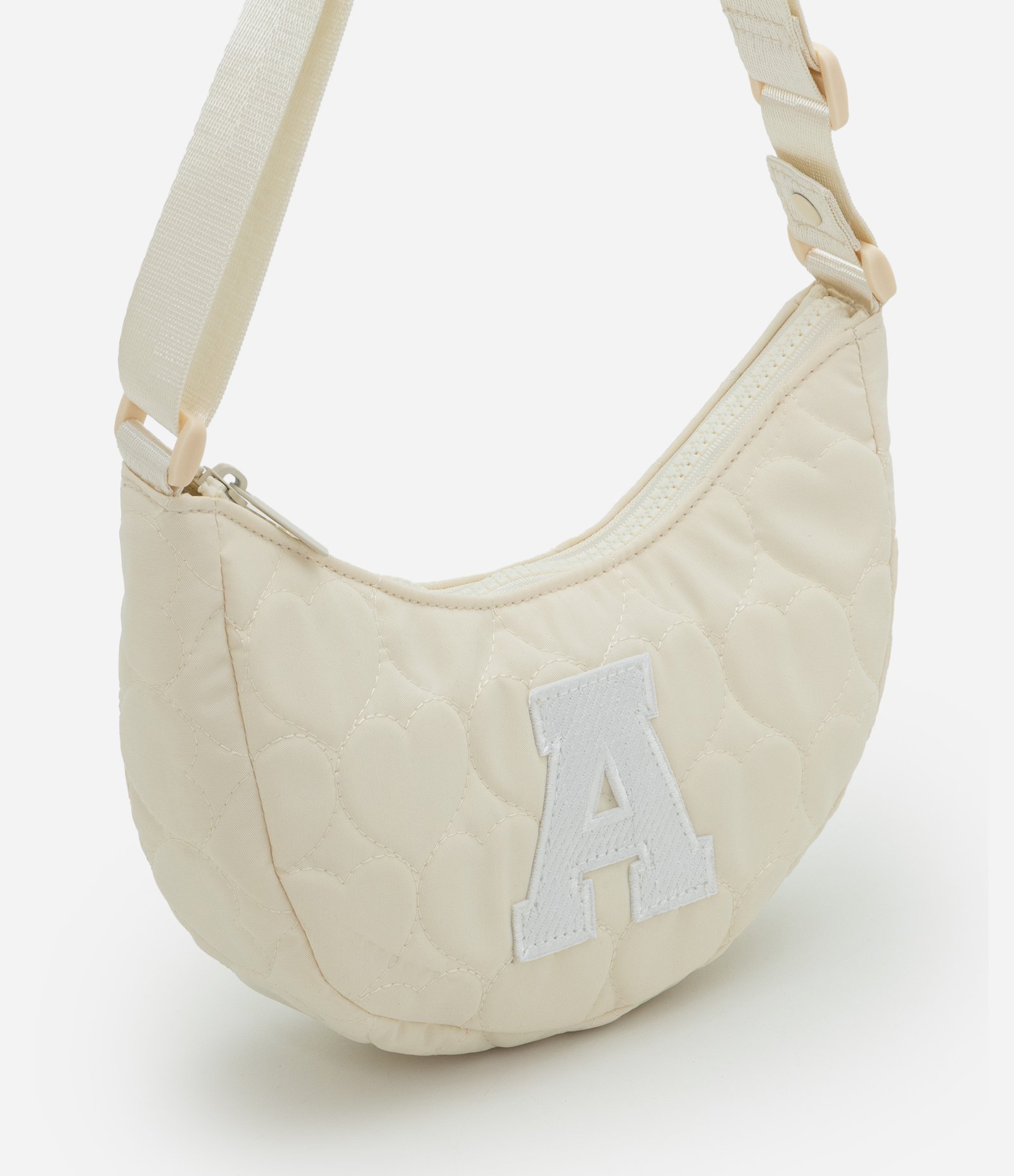 Bolsa Infantil com Letra A Bordada - Tam U Off White 1