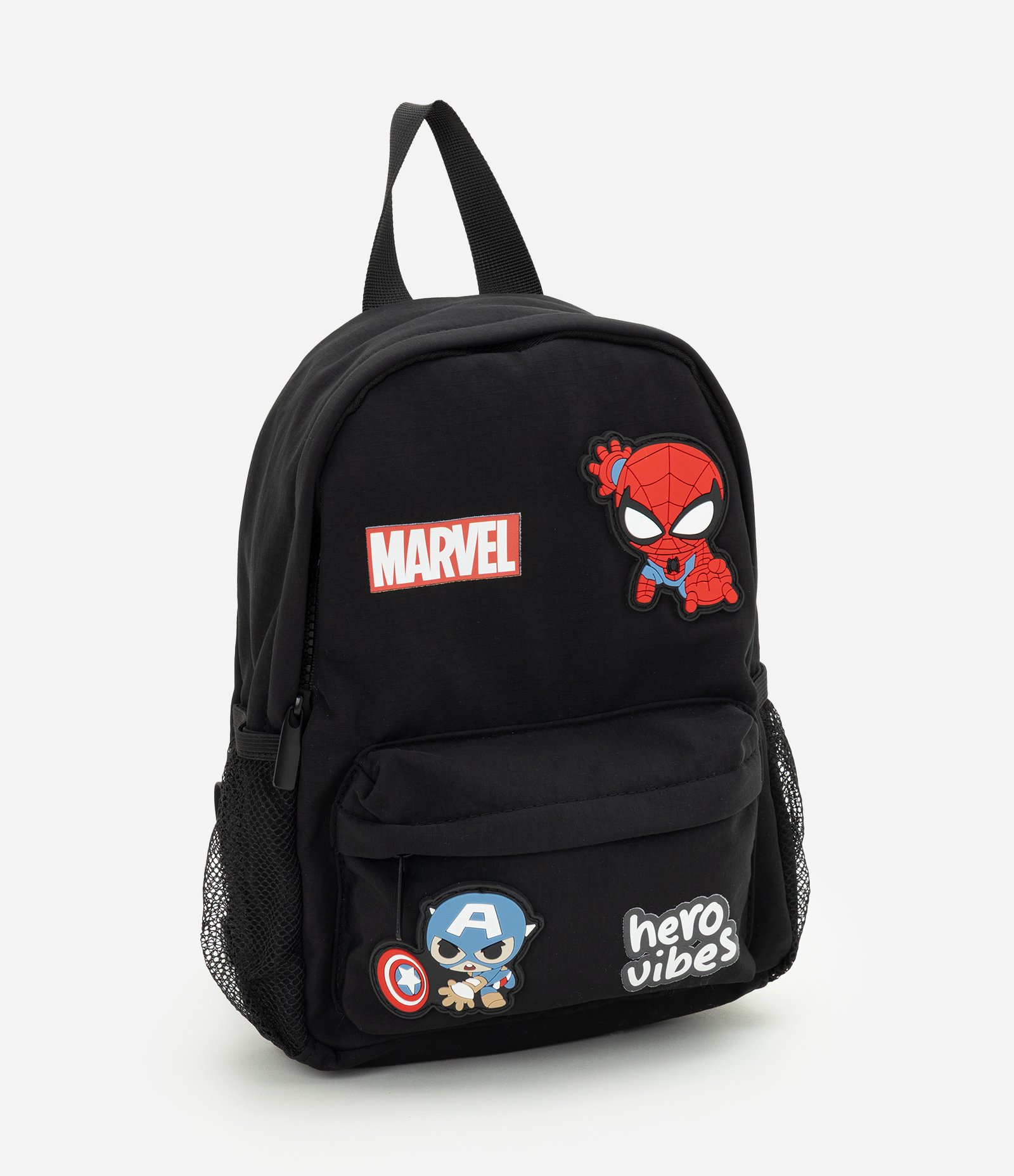 Mochila Infantil em PU com Estampa Marvel Preto 1