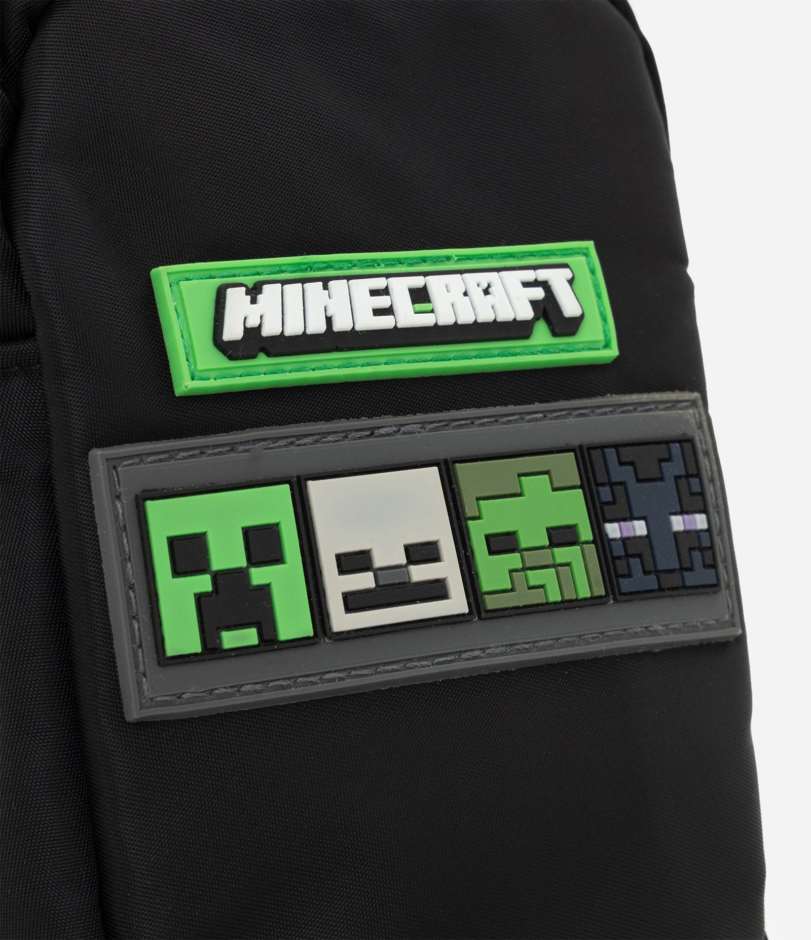 Bolsa Infantil Transversal com Estampa Temática Minecraft Preto 5