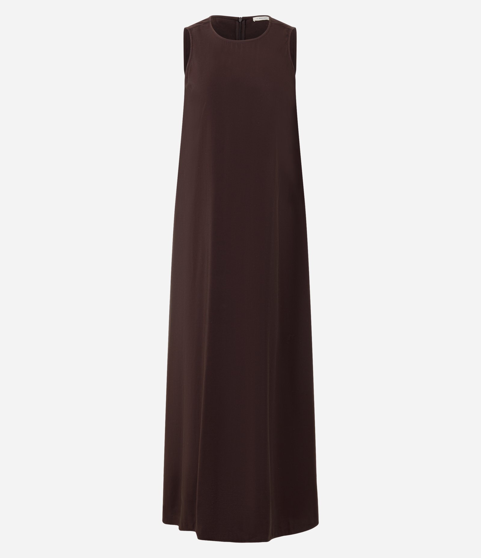 Vestido Midi com Decote Redondo e Recorte Raglan Marrom 1