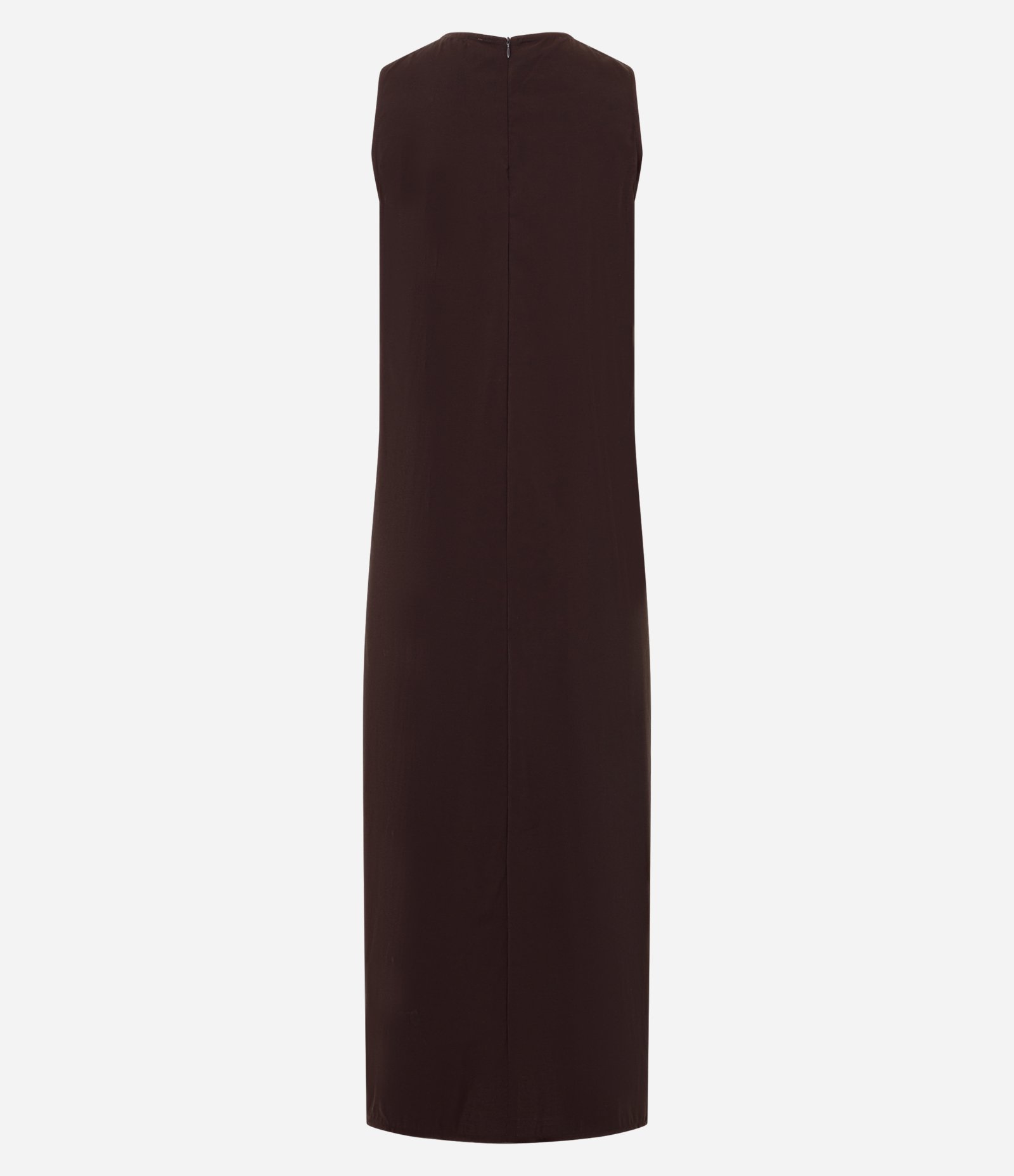 Vestido Midi com Decote Redondo e Recorte Raglan Marrom 2