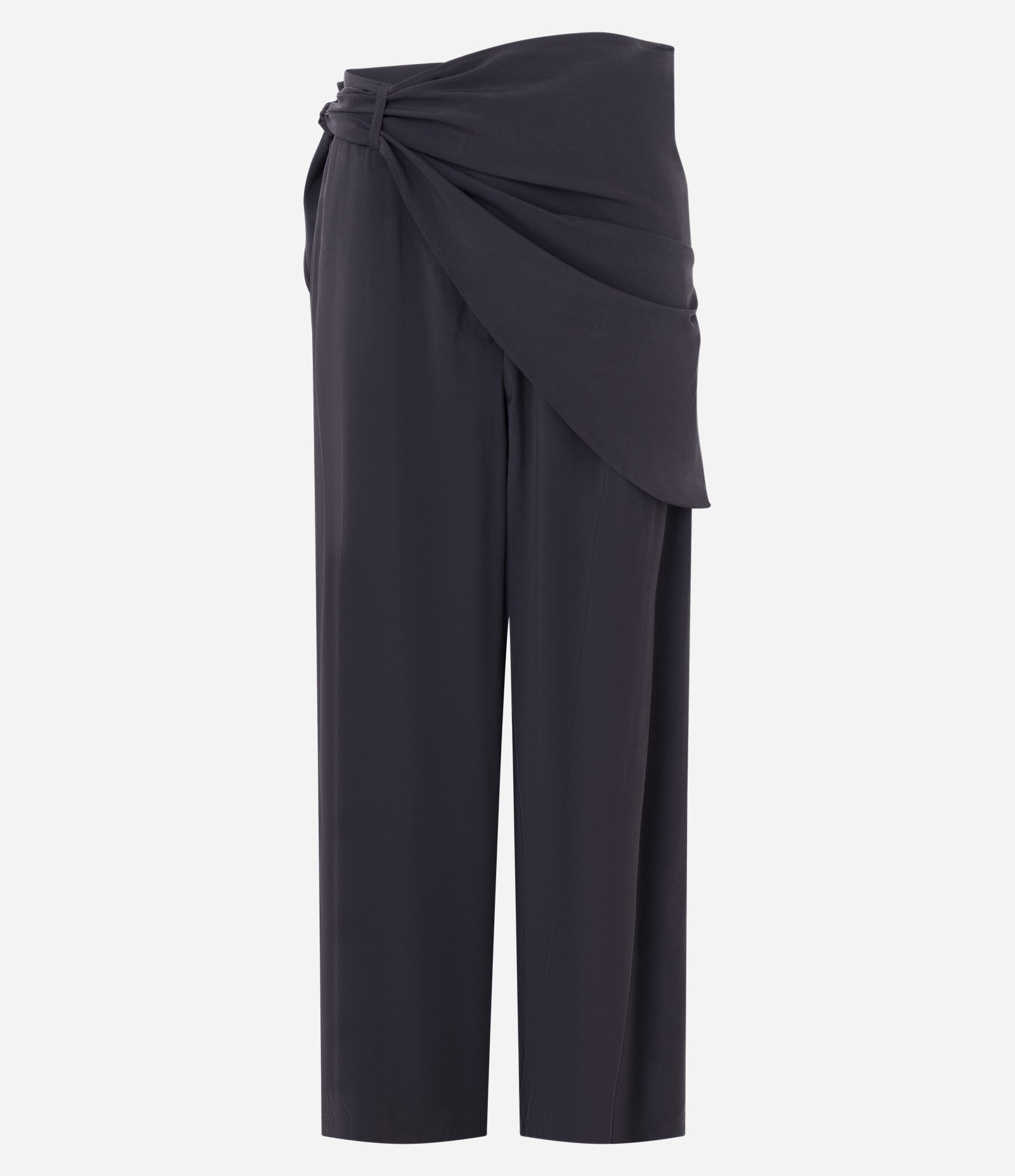 Calça Wide Leg com Lenço na Cintura Marrom 5