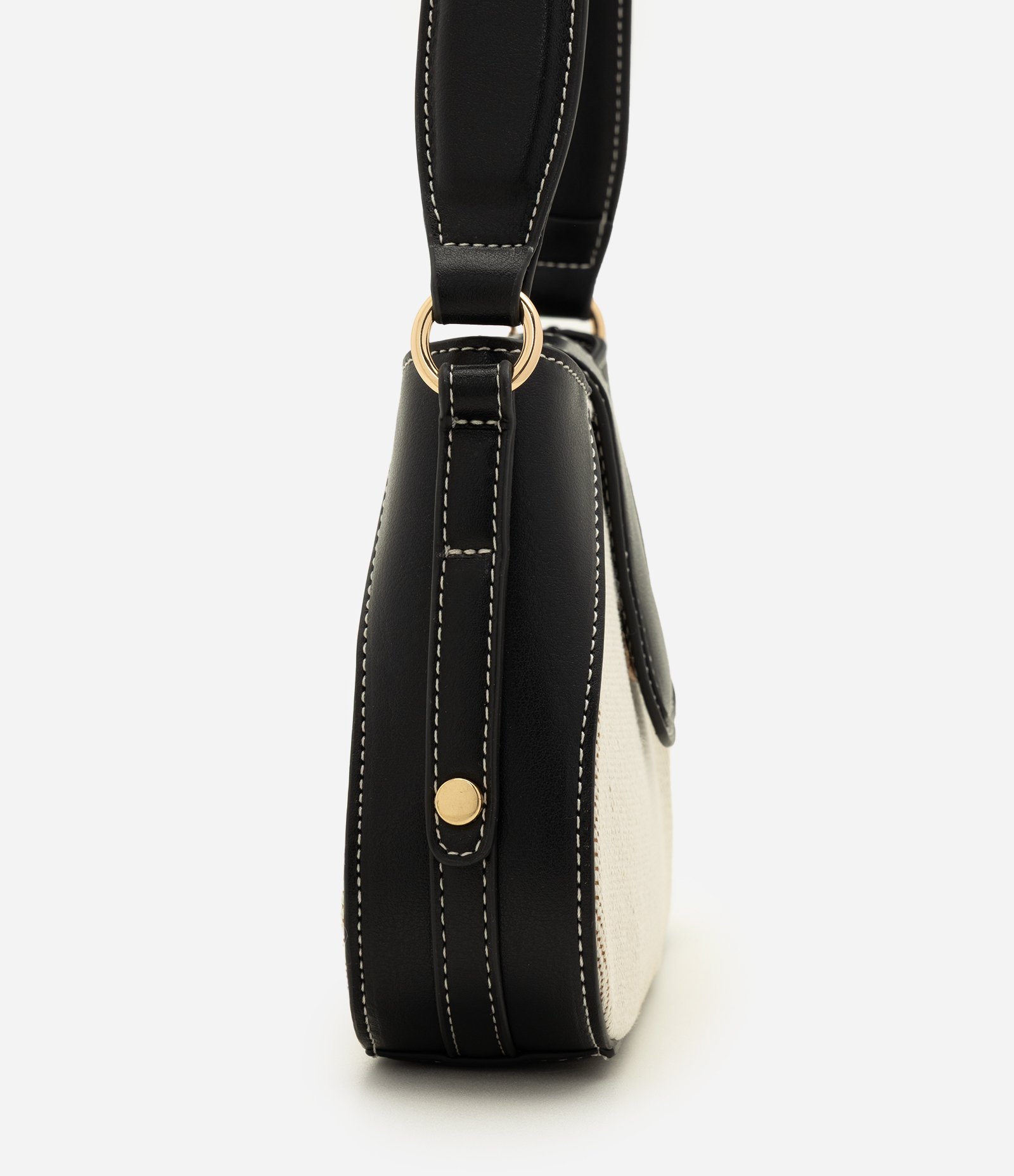 Bolsa Baguete Pequena com Alça Longa Bege 2