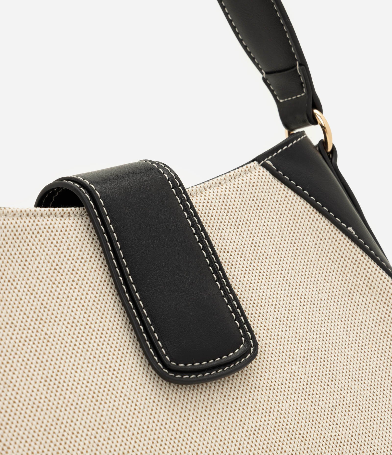 Bolsa Baguete Pequena com Alça Longa Bege 5