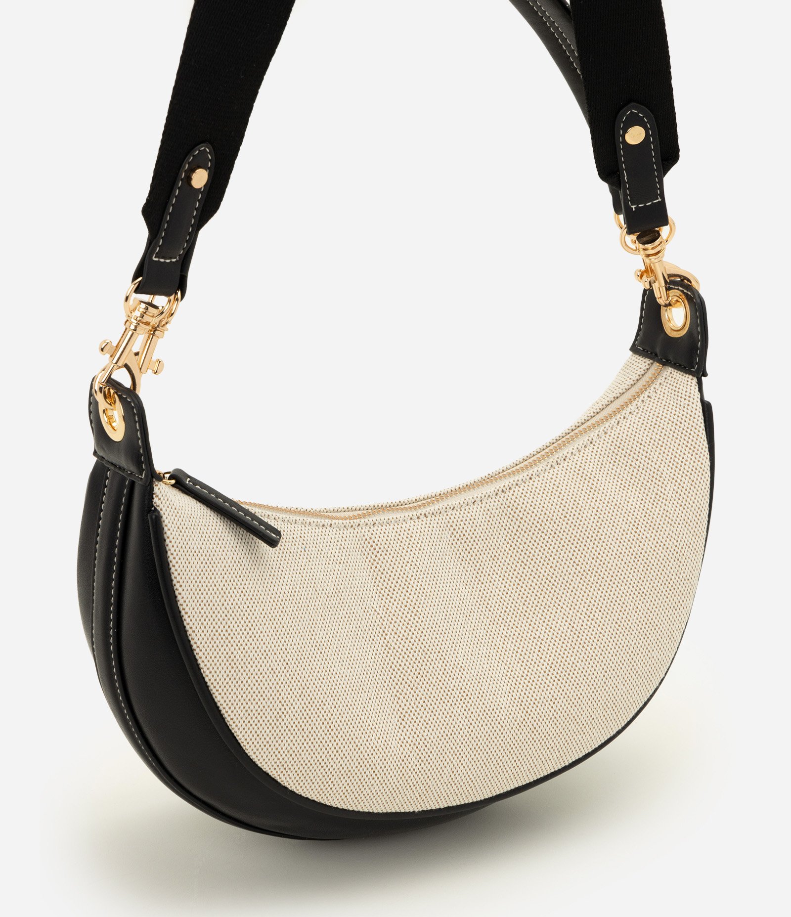 Bolsa Shoulder Média com Alça Longa Removível Bege 2