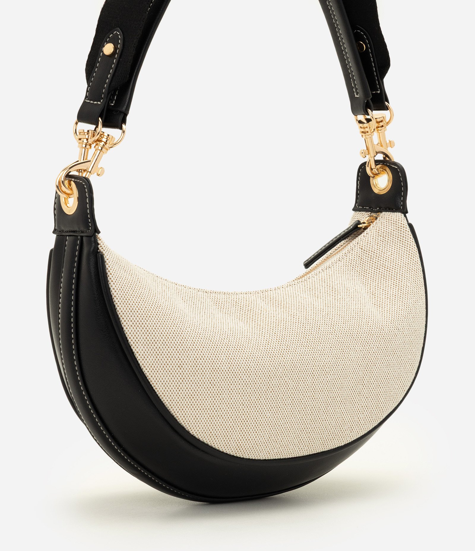 Bolsa Shoulder Média com Alça Longa Removível Bege 4