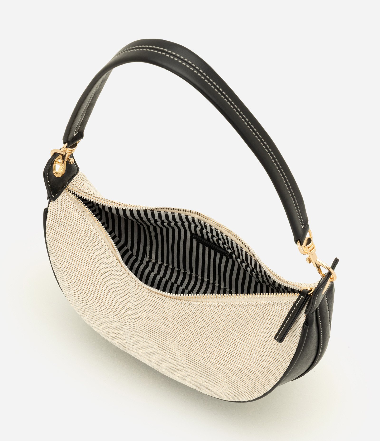 Bolsa Shoulder Média com Alça Longa Removível Bege 6