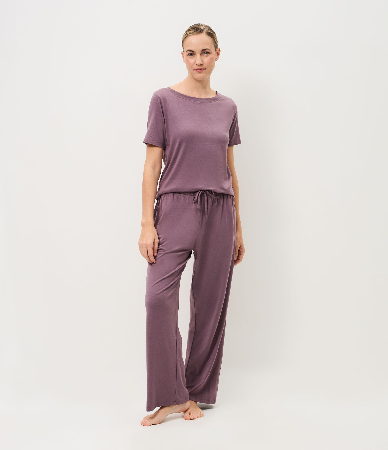 Blusa Longo em Modal com Cintura Ajustável Roxo 1