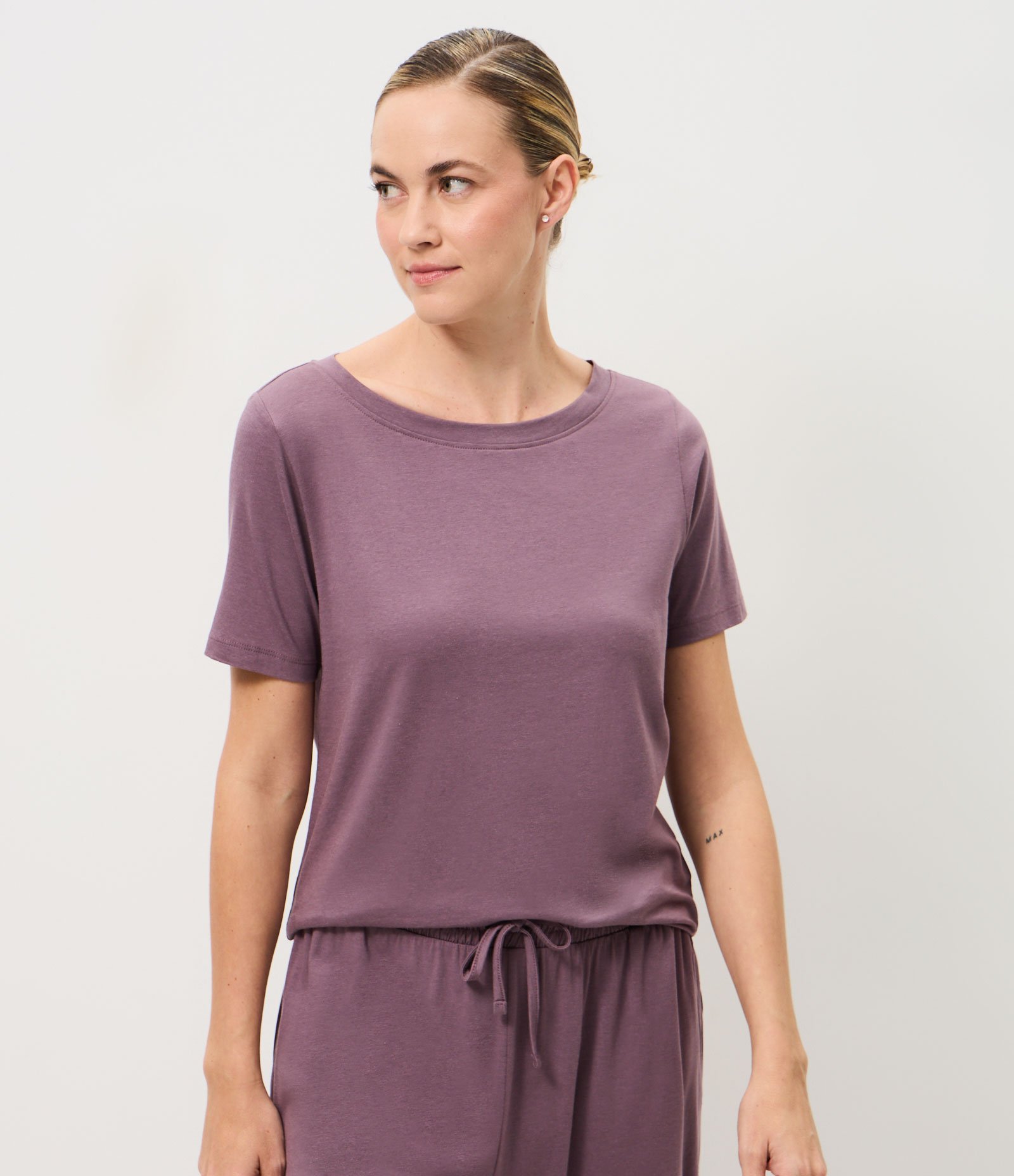 Blusa Longo em Modal com Cintura Ajustável Roxo 2