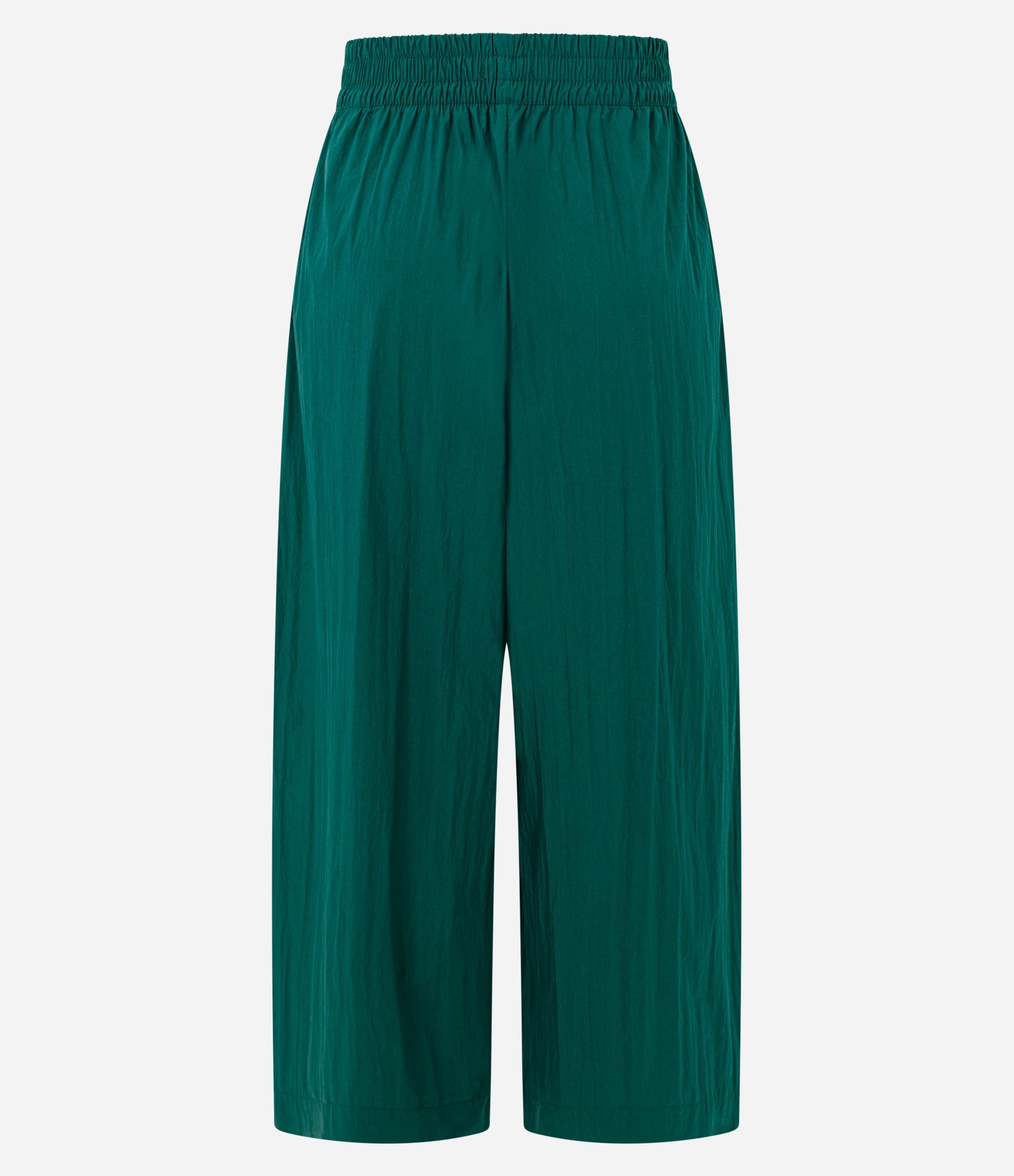 Calça Pantacourt em Tricoline com Cós Elástico Verde 4