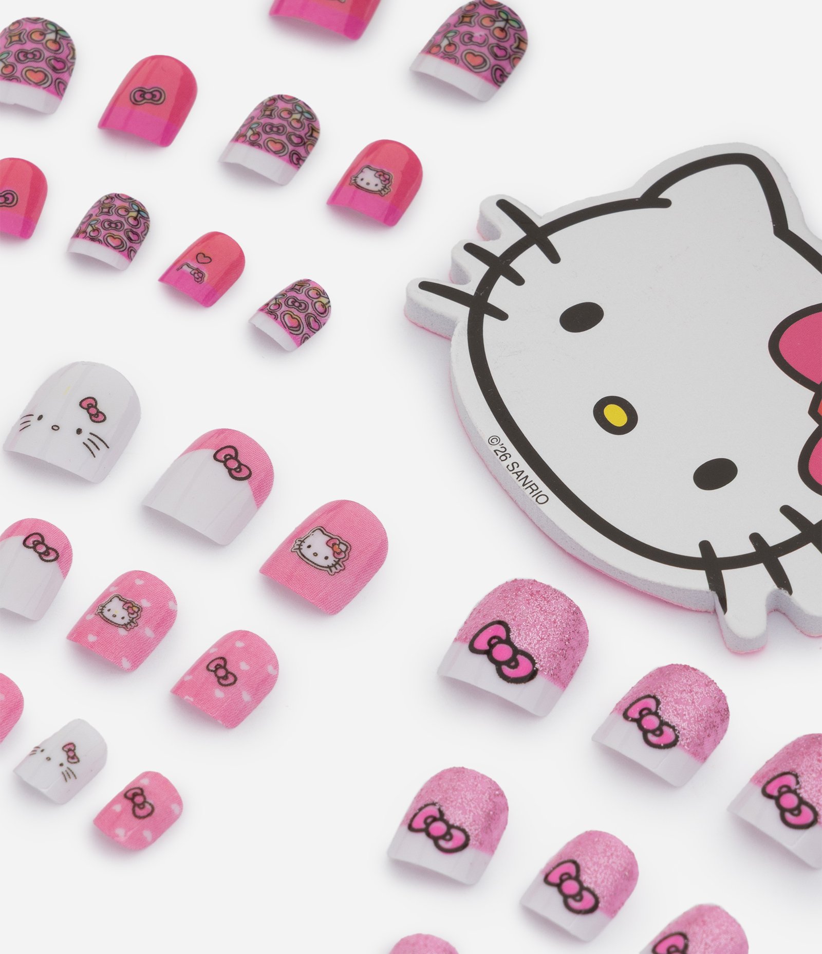 Kit De Unhas Postiças + Lixa de Unhas Alchemia Hello Kitty U 2