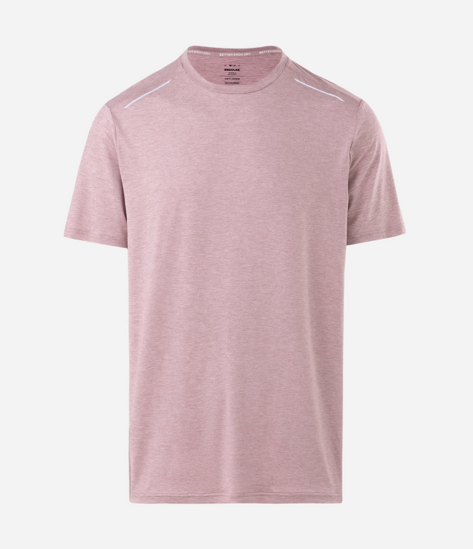 Camiseta Esportiva com Tecnologia Dry e Detalhes Refletivos Rosa 5