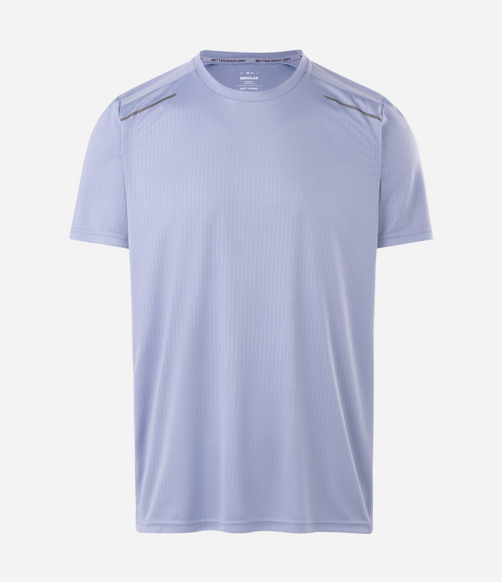 Camiseta Esportiva Regular com Tecnologia Dry Azul 5