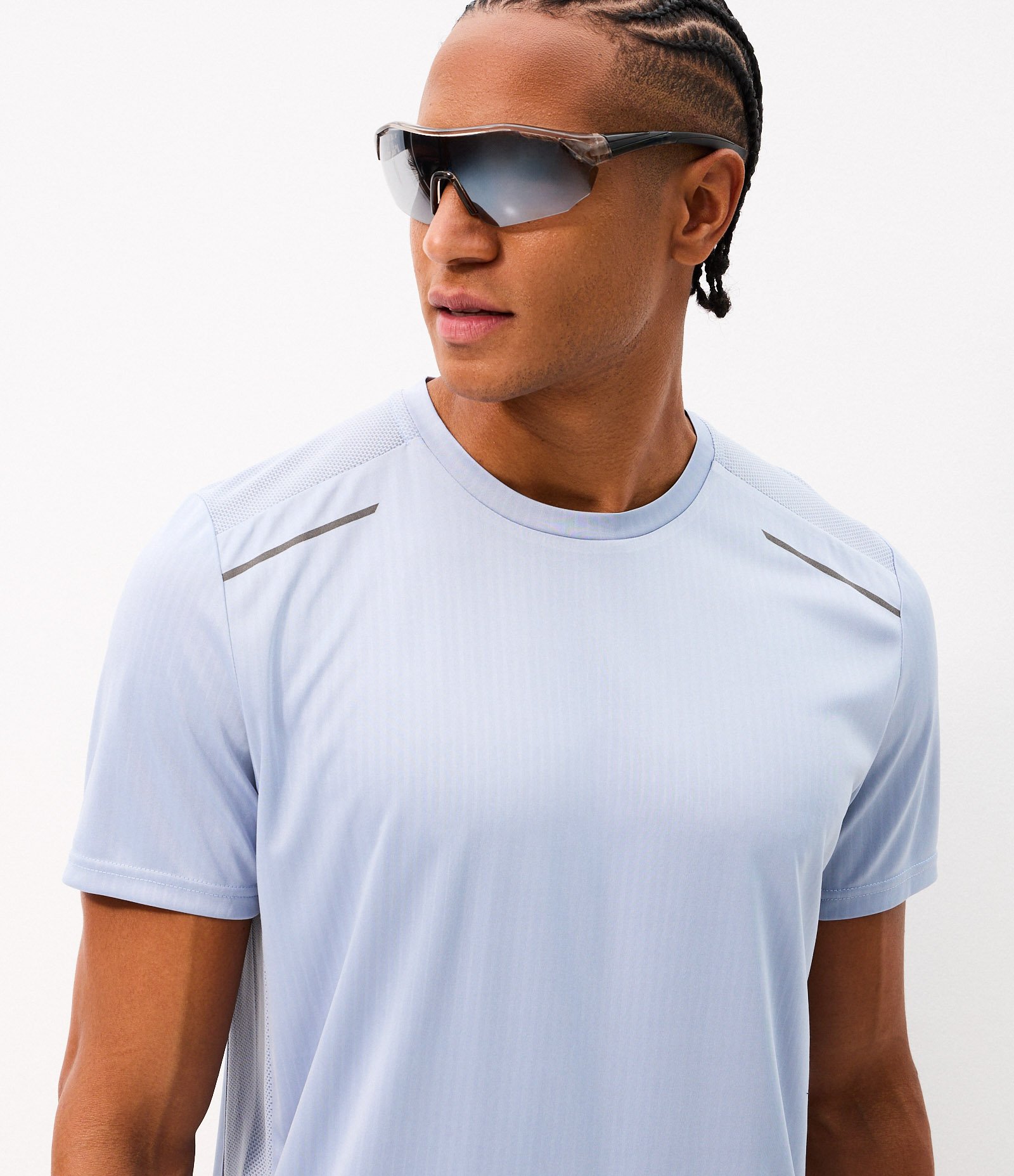 Camiseta Esportiva Regular com Tecnologia Dry Azul 4