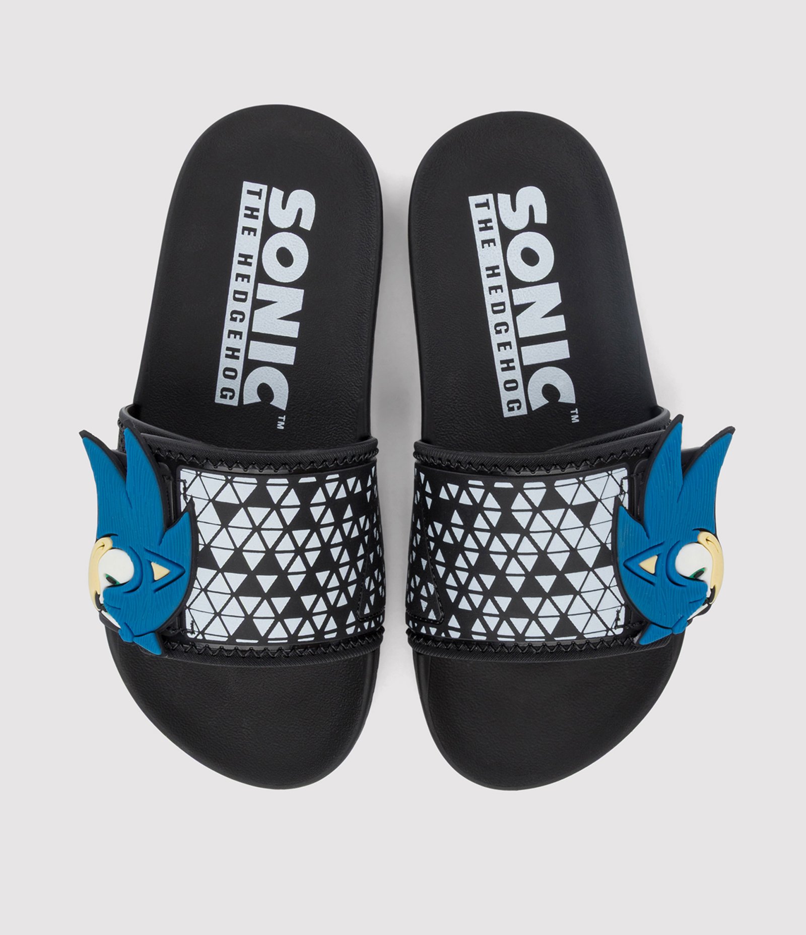 Chinelo Infantil Slide com Estampa Sonic – Tam 23 a 34 Preto 3