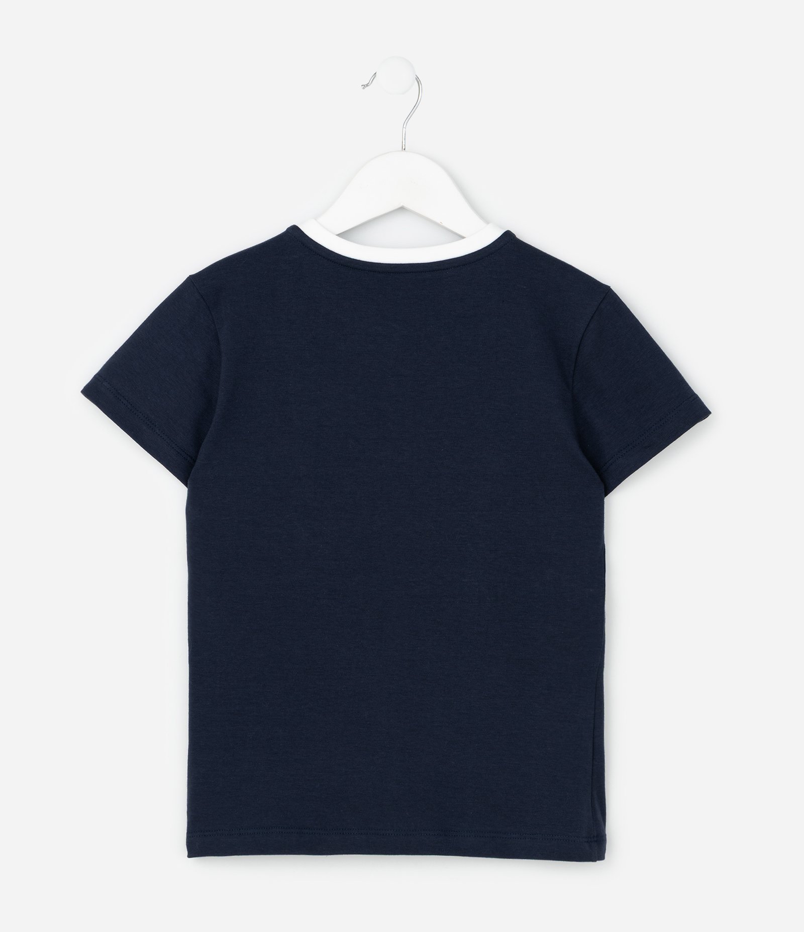 Camiseta Infantil com Bordado de Cereja – Tam 5 a 14 Anos Azul Escuro 2