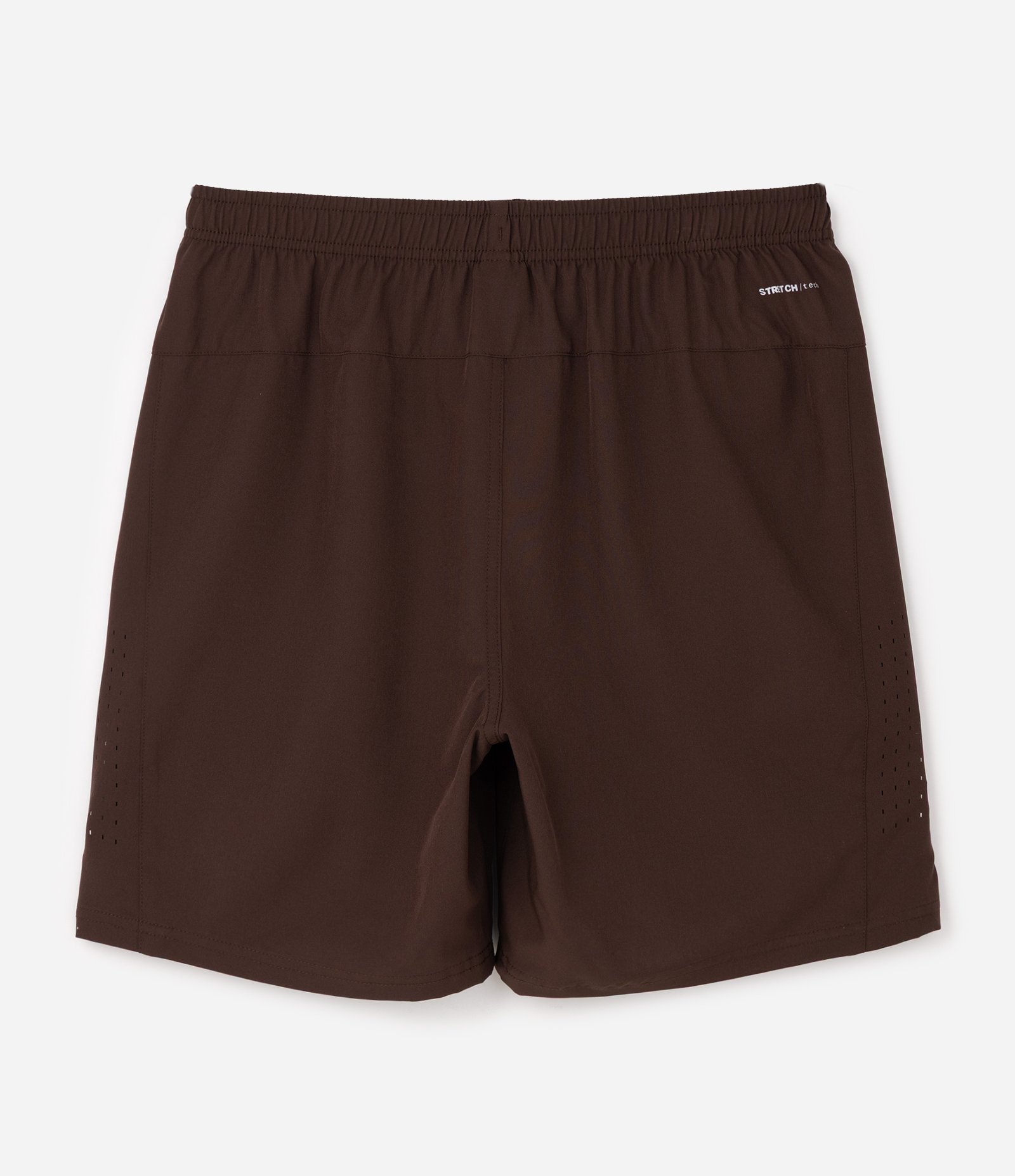 Bermuda Esportiva com Laser Cut e Bolsos com Zíper Marrom Escuro 7