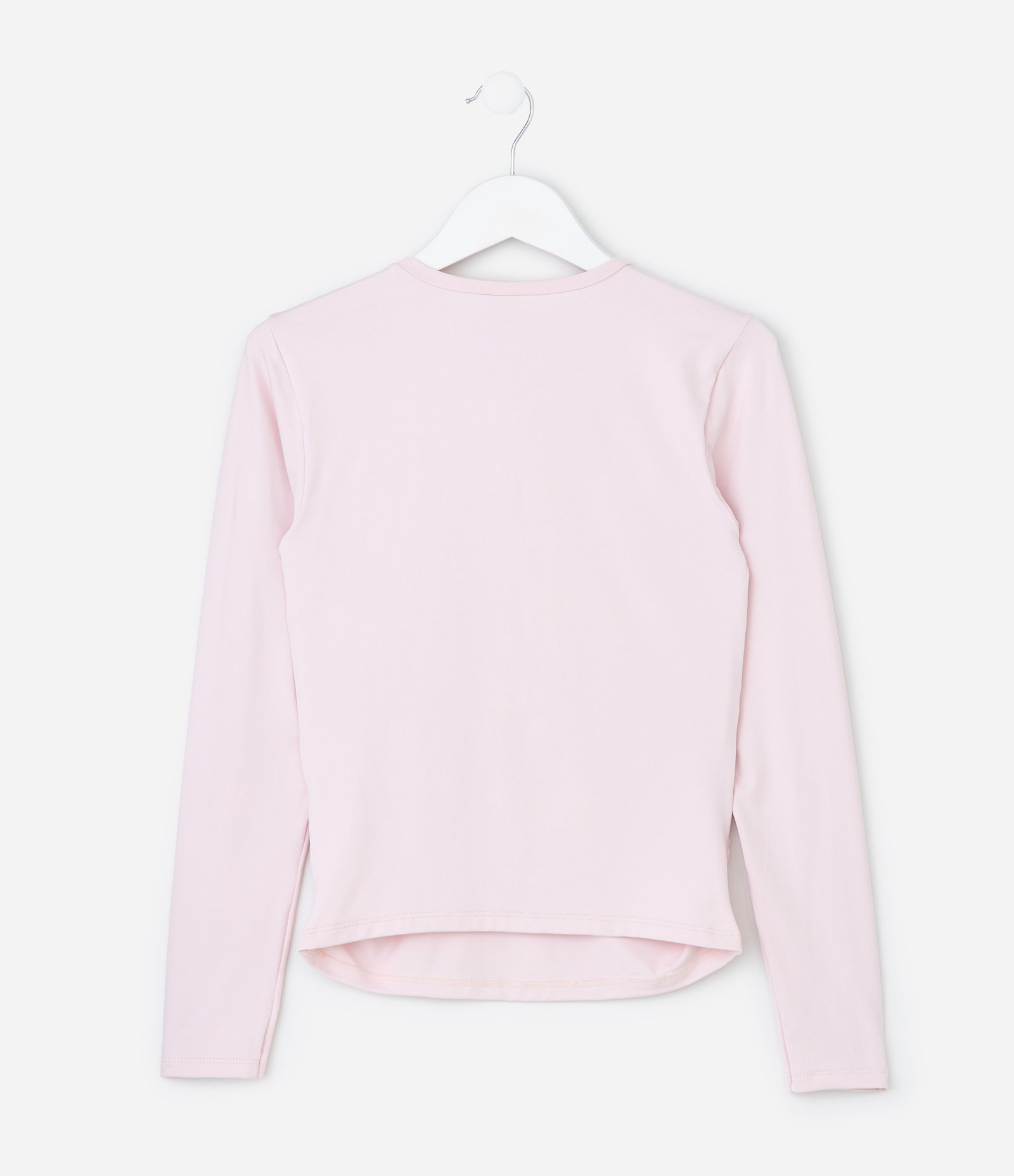 Camiseta Infantil com Franzido Lateral – Tam 5 a 14 Anos Rosa Claro 2