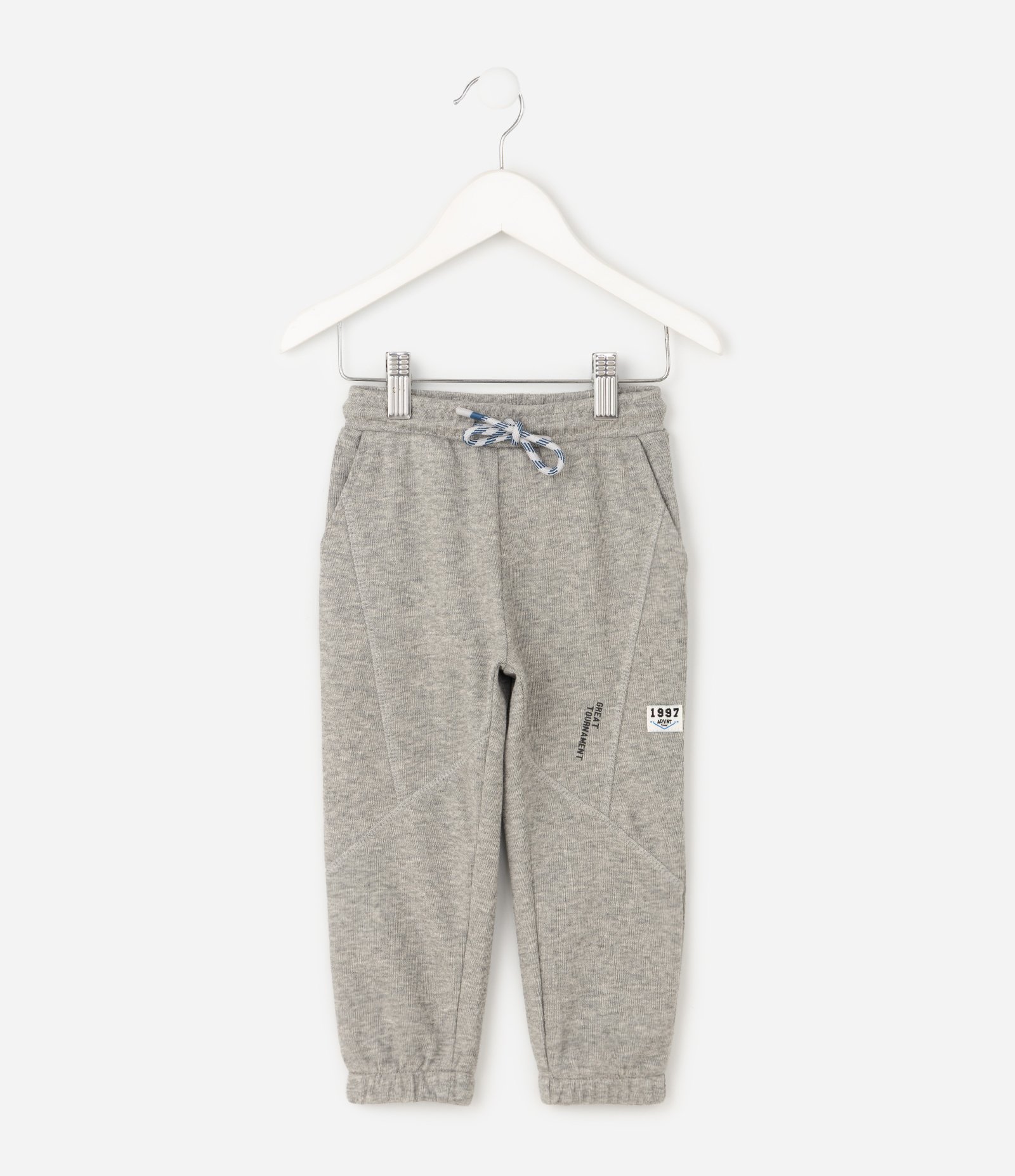 Calça Jogger em Moletom Infantil - Tam 1 a 6 Anos Cinza 2