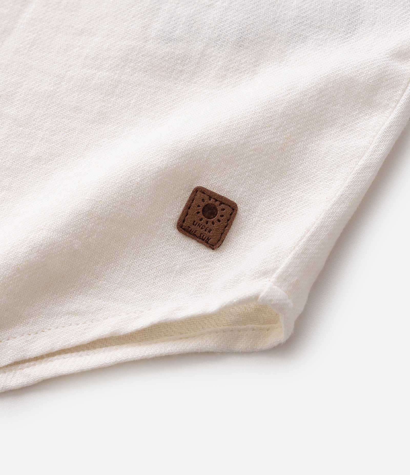 Camisa Infantil Em Linho Bordado No Peito - Tam 1 a 6 Anos Branco 4