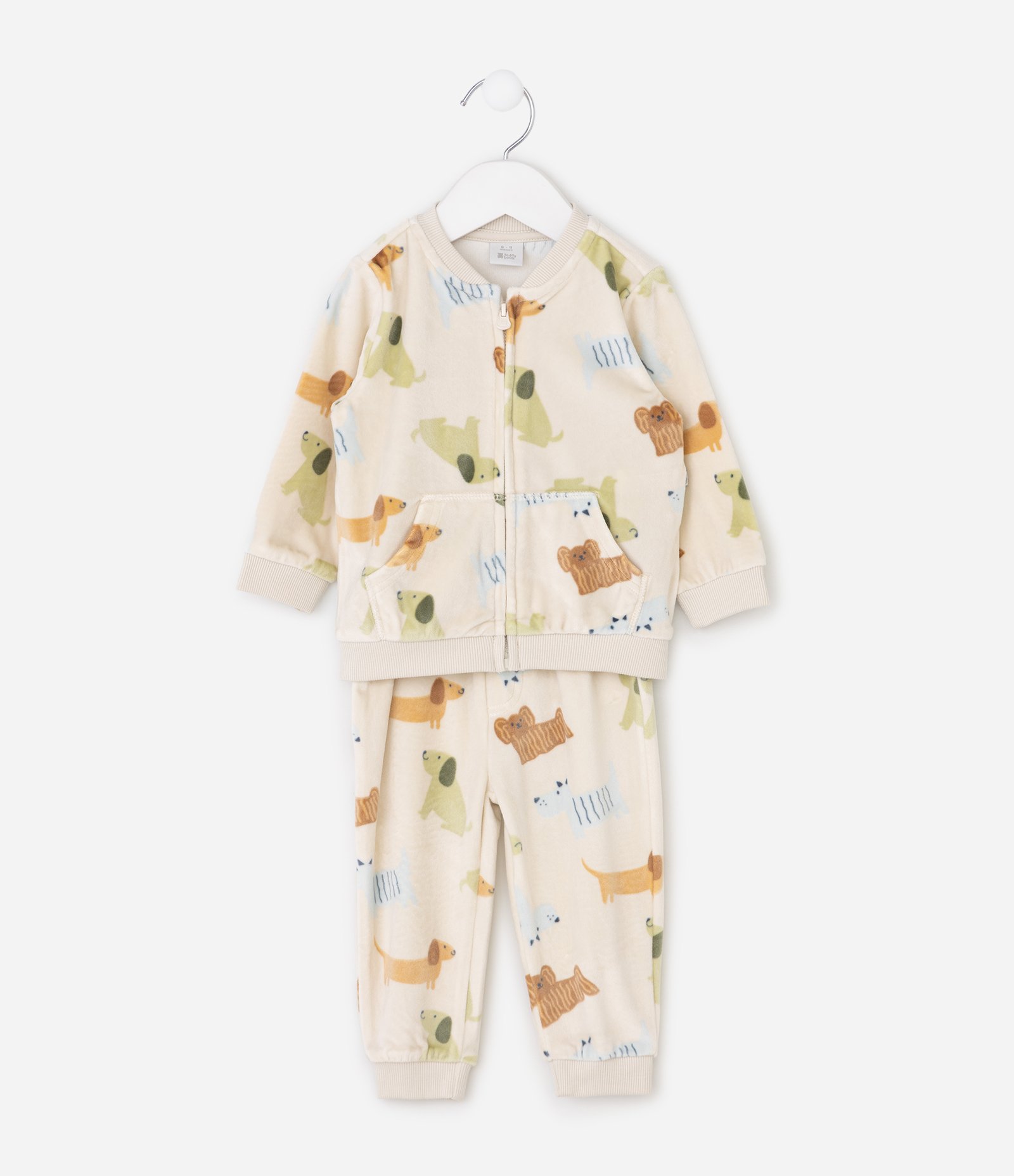 Conjunto Bebê com Estampa Cachorro – Tam 0 a 24 Meses Bege Claro 2