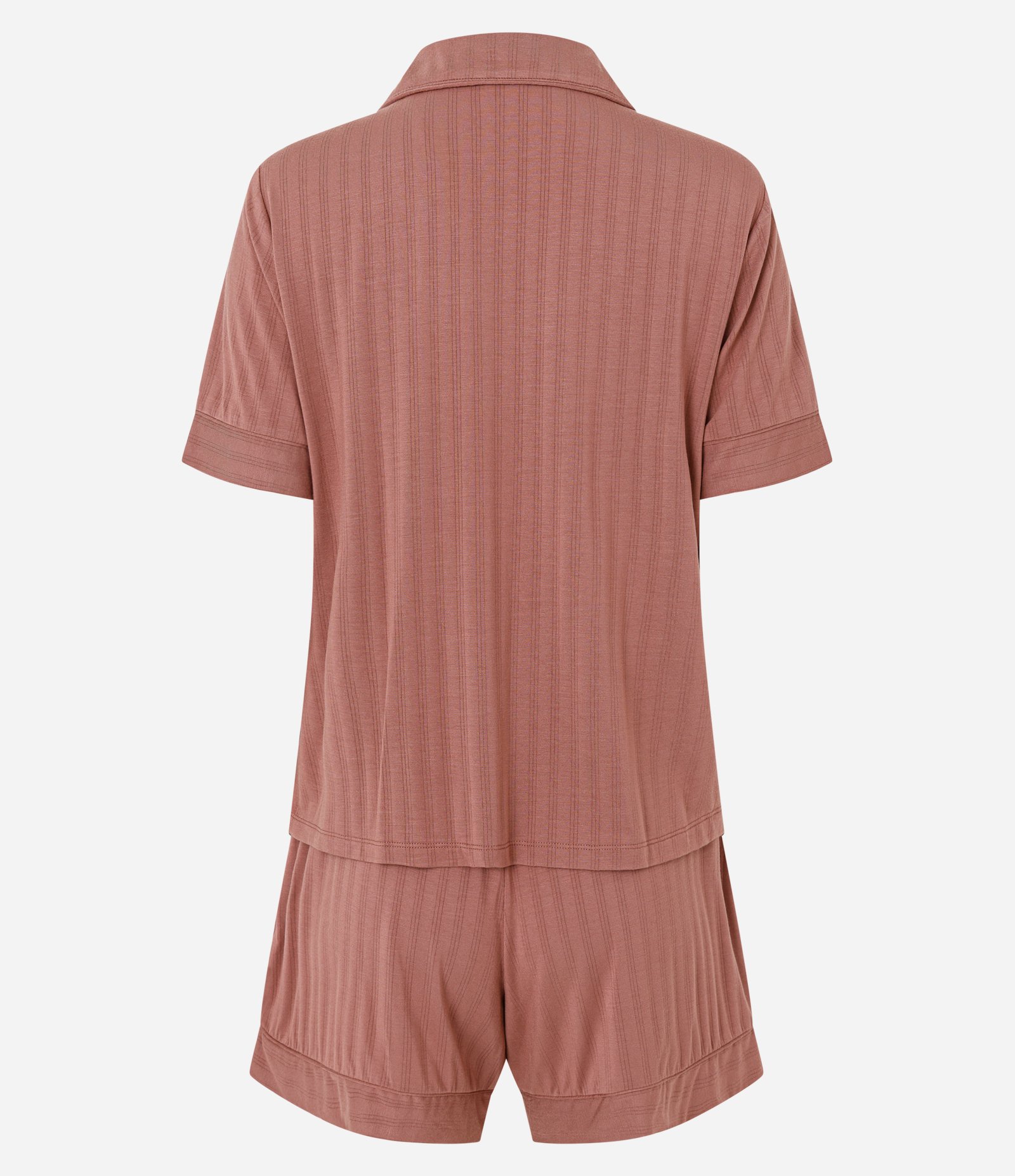 Pijama Americano Curto em Modal Marrom 6