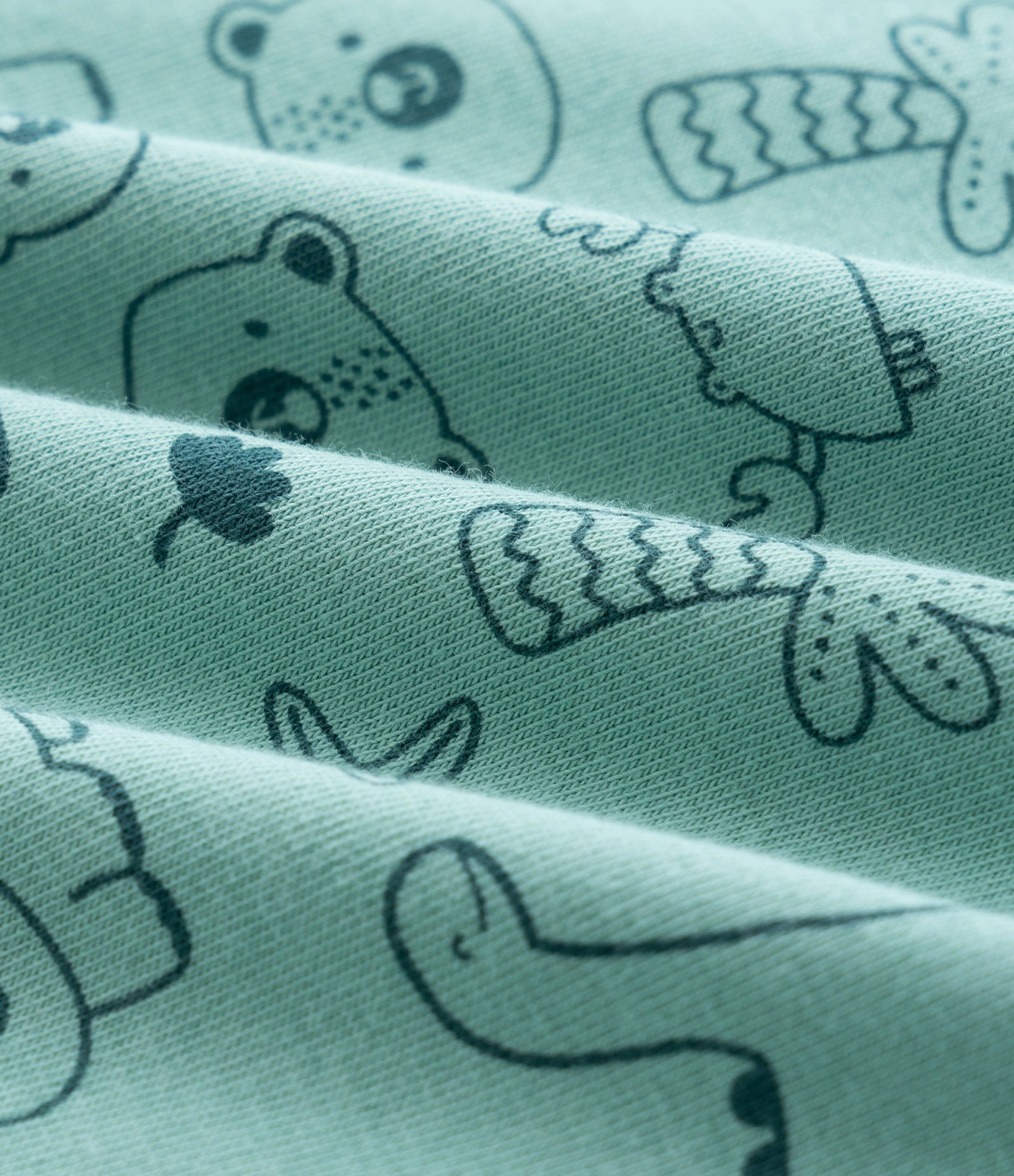 Body Bebê Manga Longa Urso e Dinos - Tam 0 a 18 meses Verde 3
