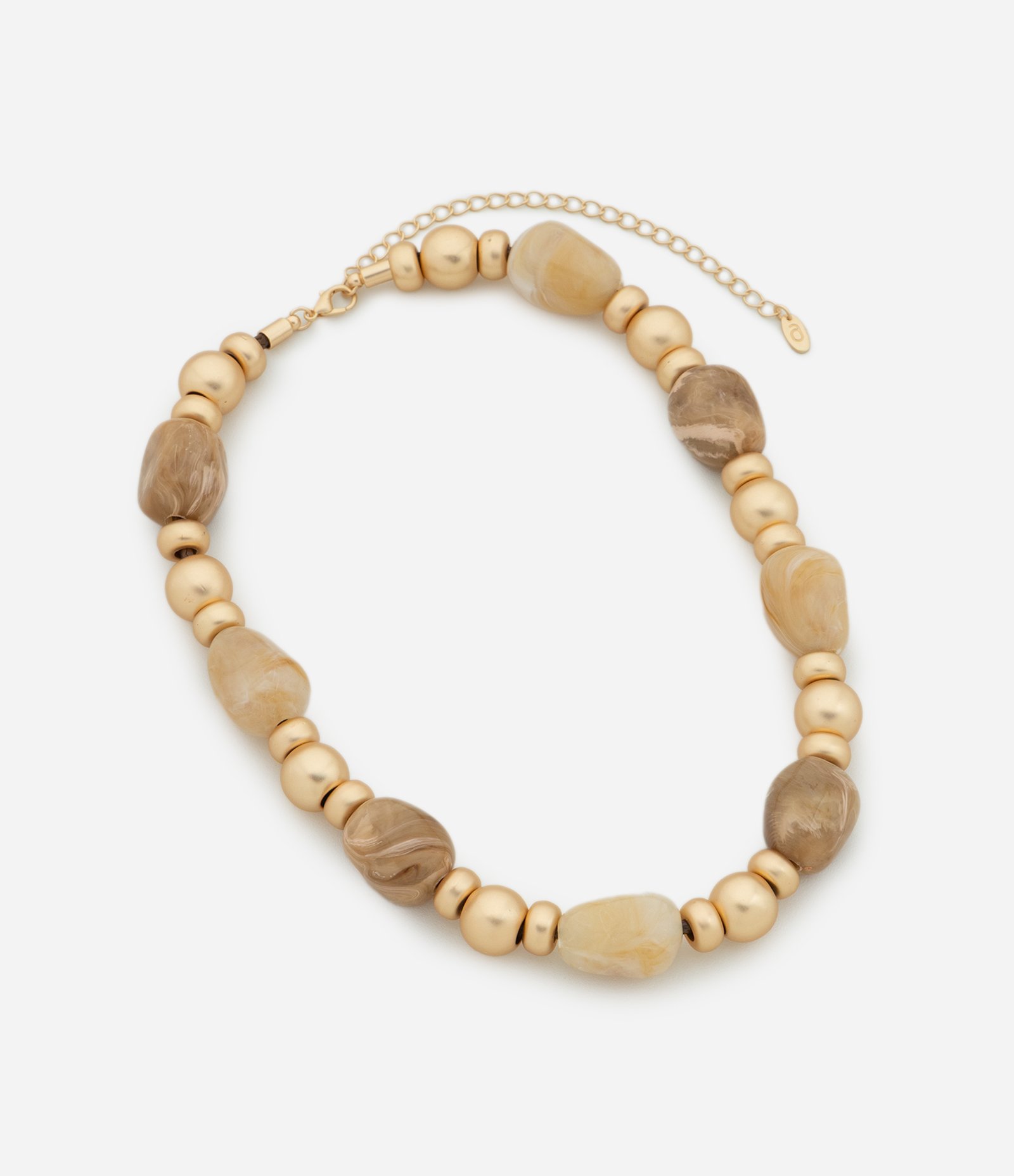 Colar Resinado com Design Orgânico Dourado 2