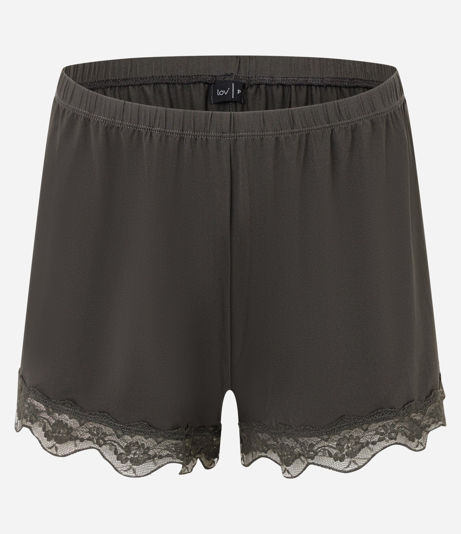 Pijama Short Doll em Microfibra com Detalhes em Renda Preto 9