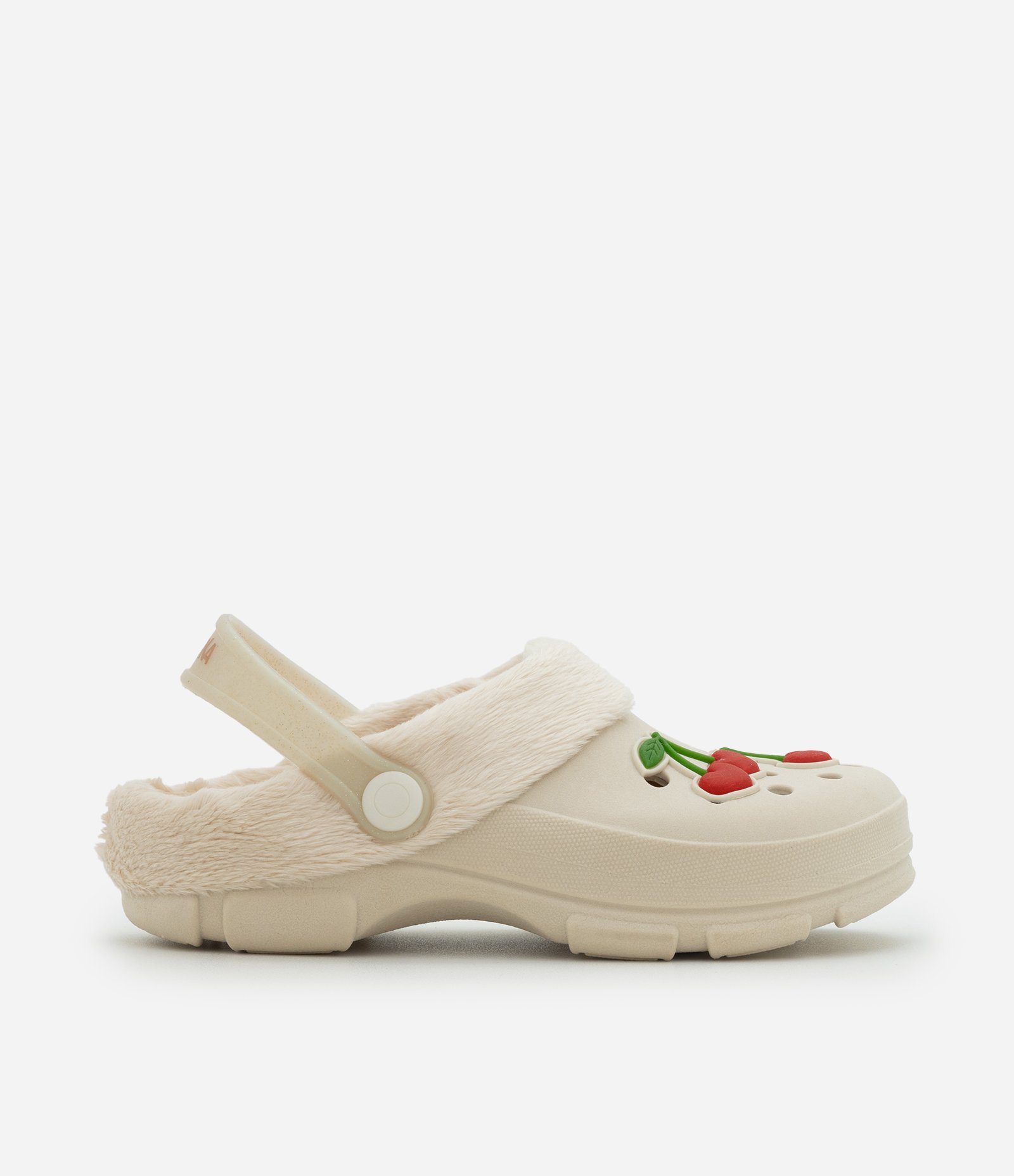 Sandália Infantil Babuche com Pelinhos e Patch Cereja – Tam 25/26 a 33/34 Off White 5