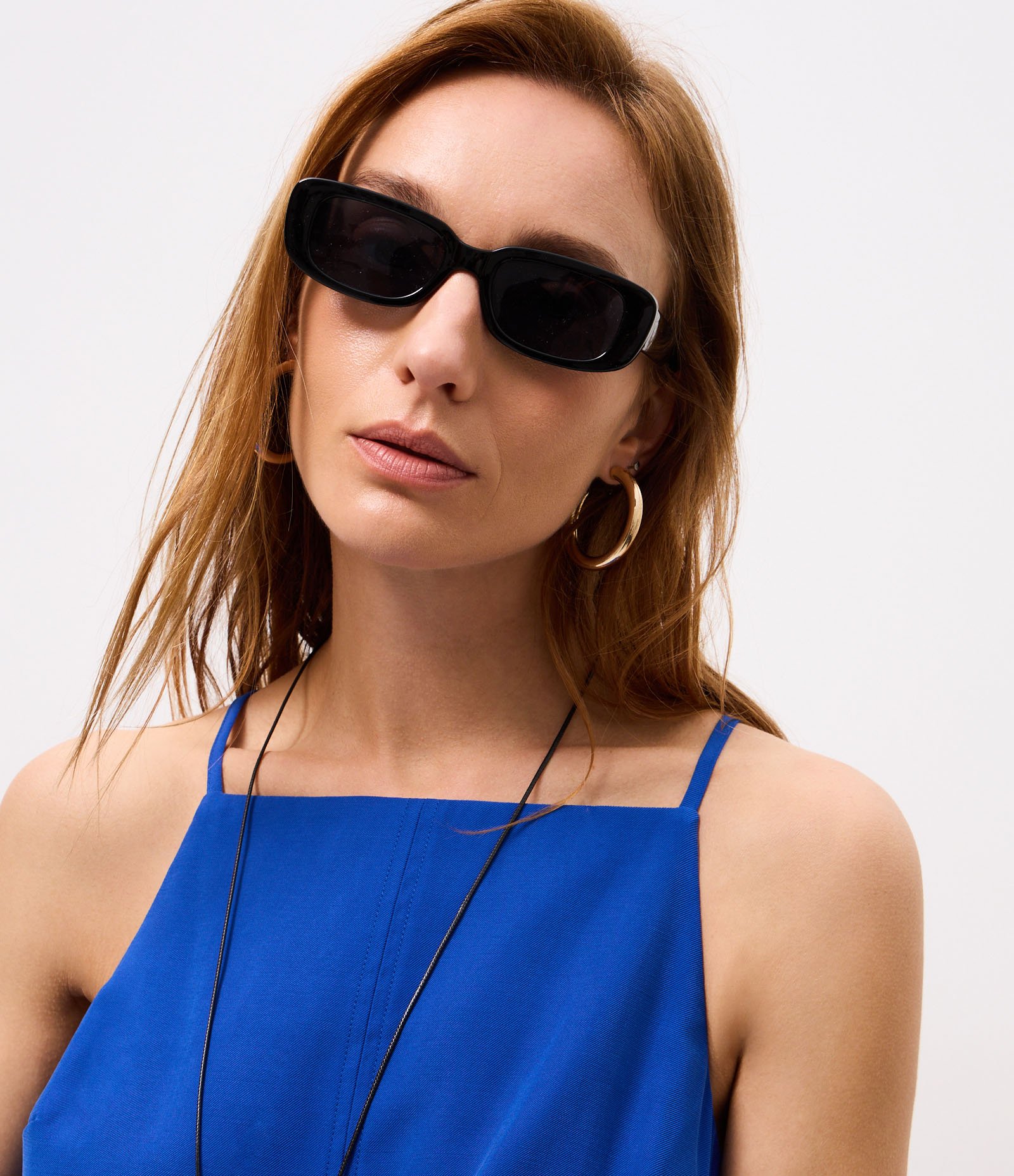 Blusa com Decote Halter Neck e Alças Finas Azul 3