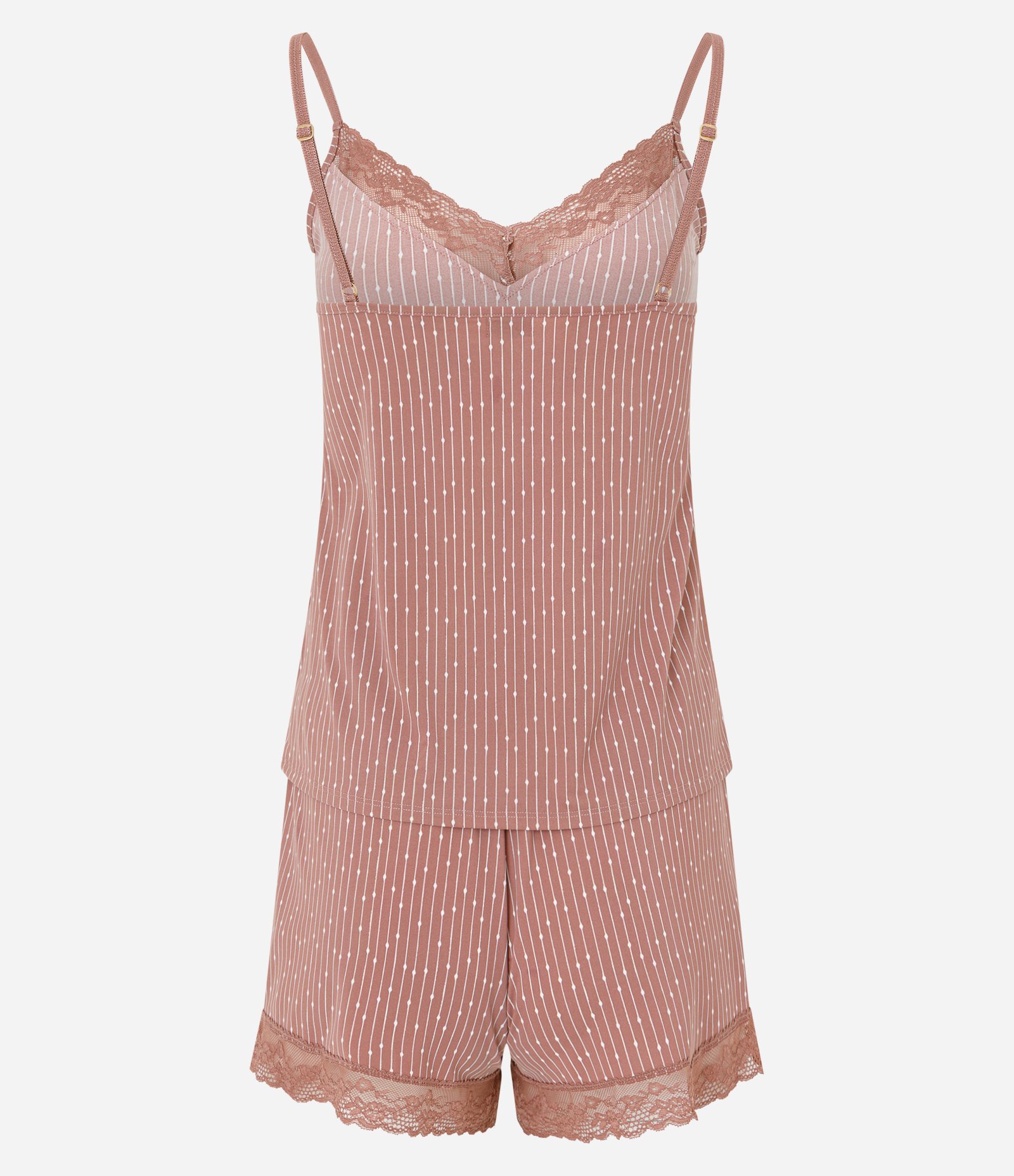Short Doll com Estampa Listrada e Renda Rose 7