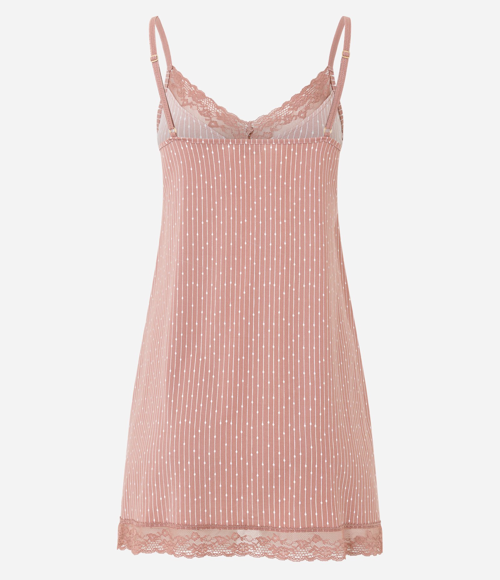 Camisola Curta com Estampa Listrada e Rendinha Rosa 7