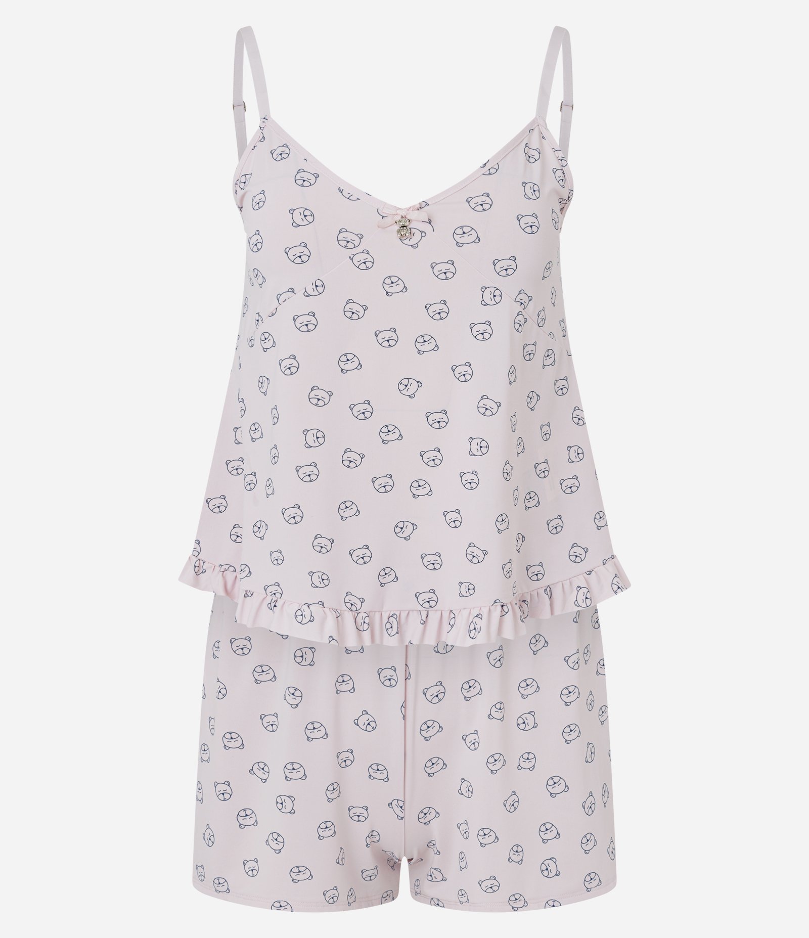Short Doll com Estampa de Ursinhos e Babados Rosa 7