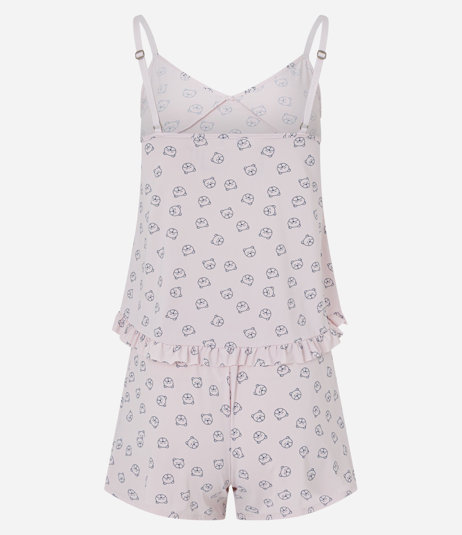 Short Doll com Estampa de Ursinhos e Babados Rosa 9