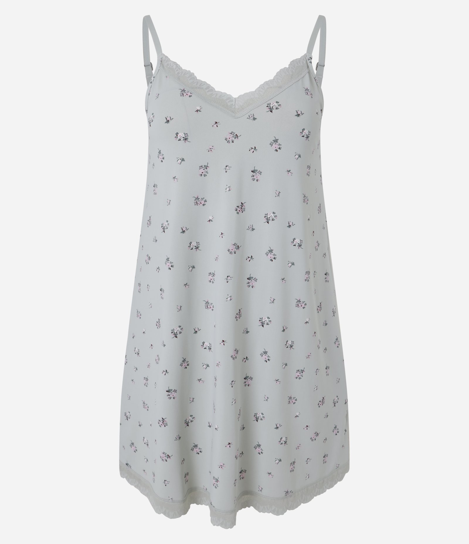 Camisola em Microfibra com Estampa Floral e Renda Verde 5