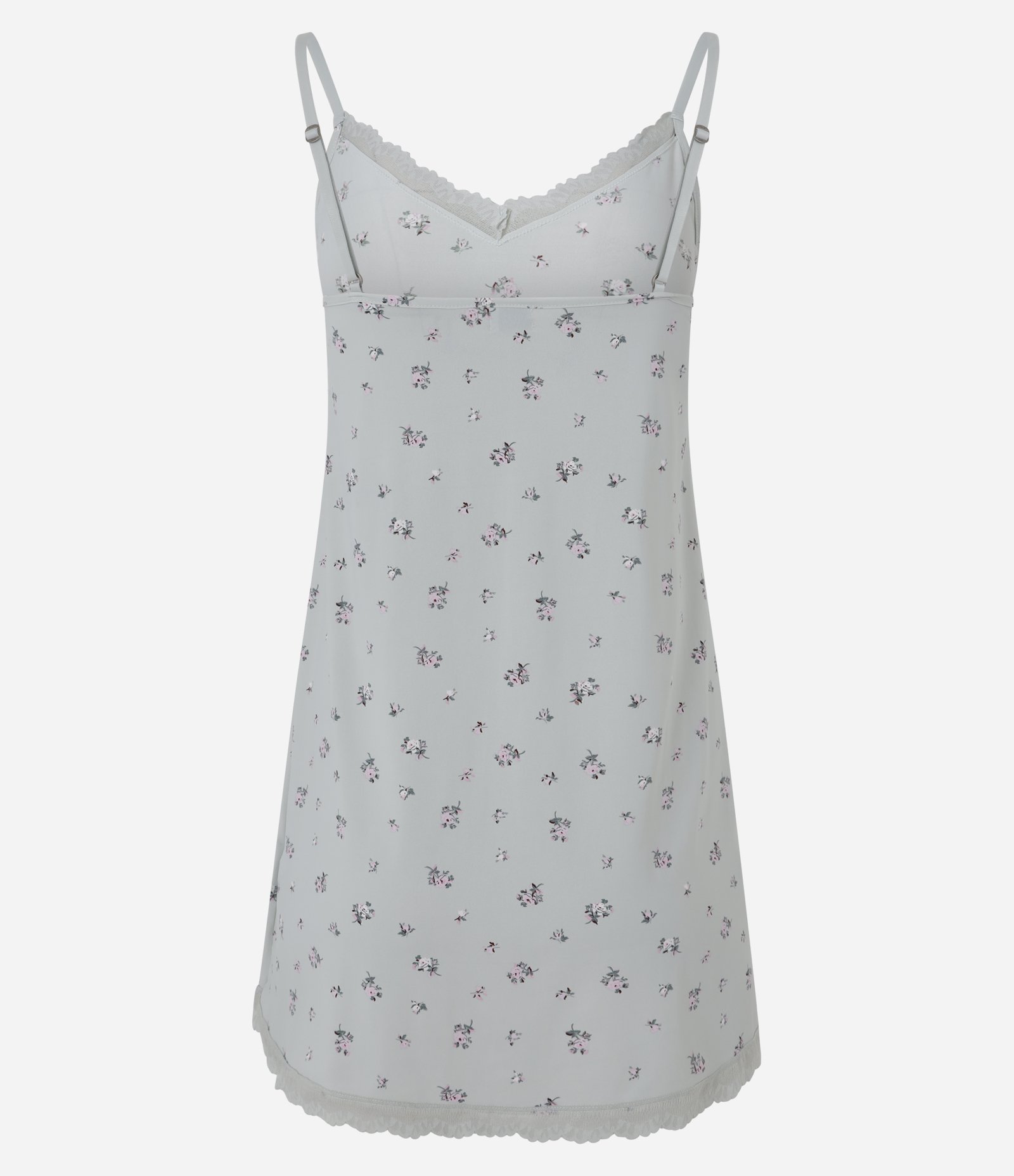 Camisola em Microfibra com Estampa Floral e Renda Verde 7