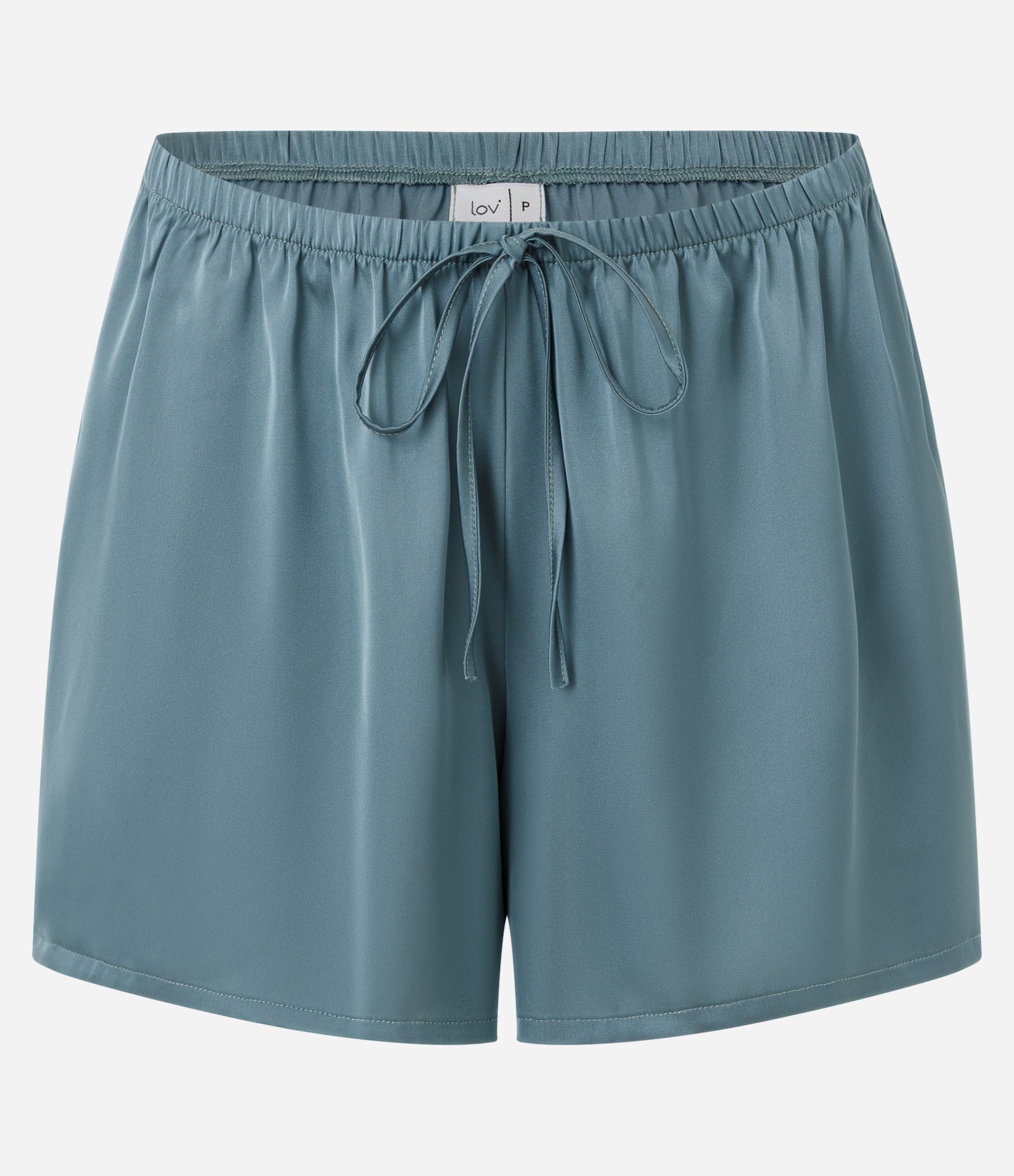 Pijama Curto em Cetim com Alça Larga e Lacinho Frontal Verde 8