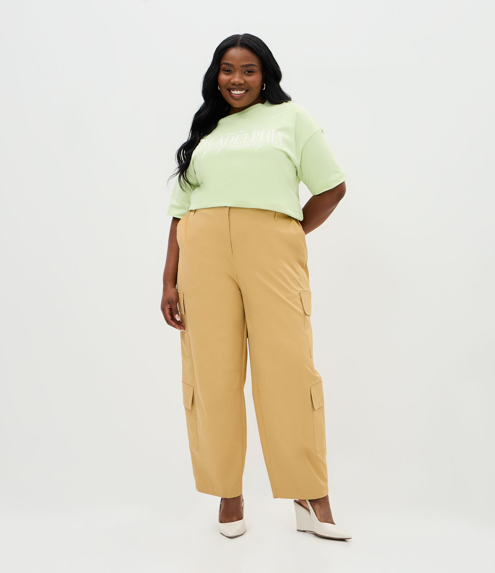 Camiseta Oversized Philadelphia com Estampa Puff Curve & Plus Size Verde 2