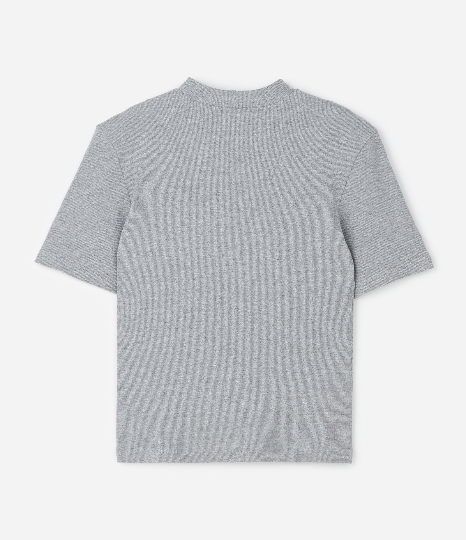 Blusa Manga Curta em Ribana Curve & Plus Size Cinza 2