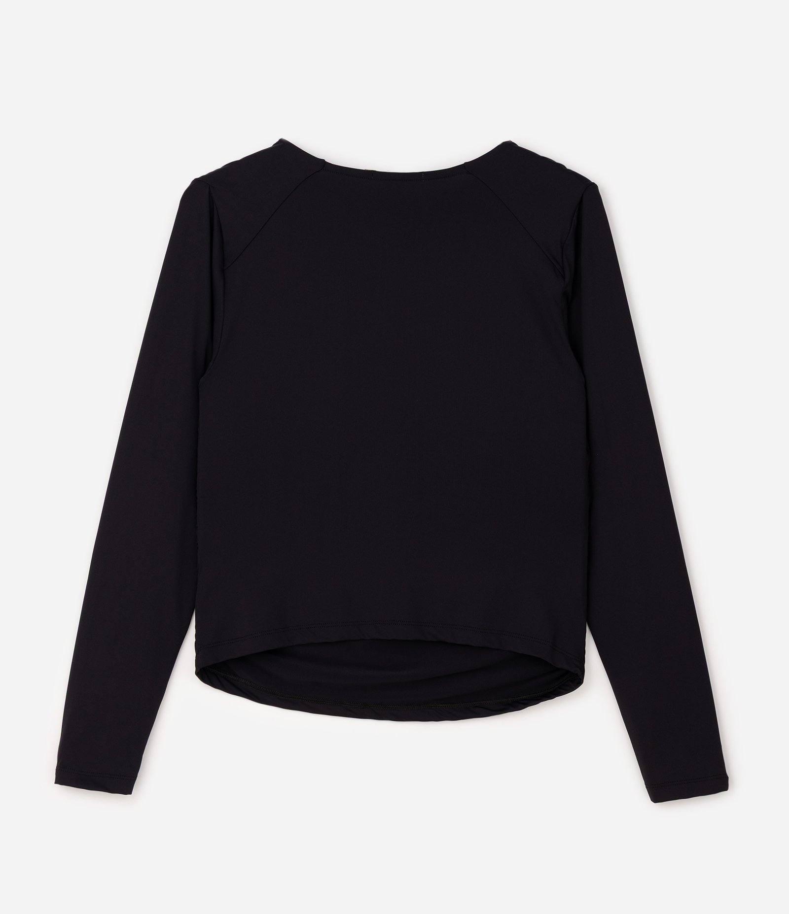 Blusa Manga Longa com Decote Transpassado Curve & Plus Size Preto 2