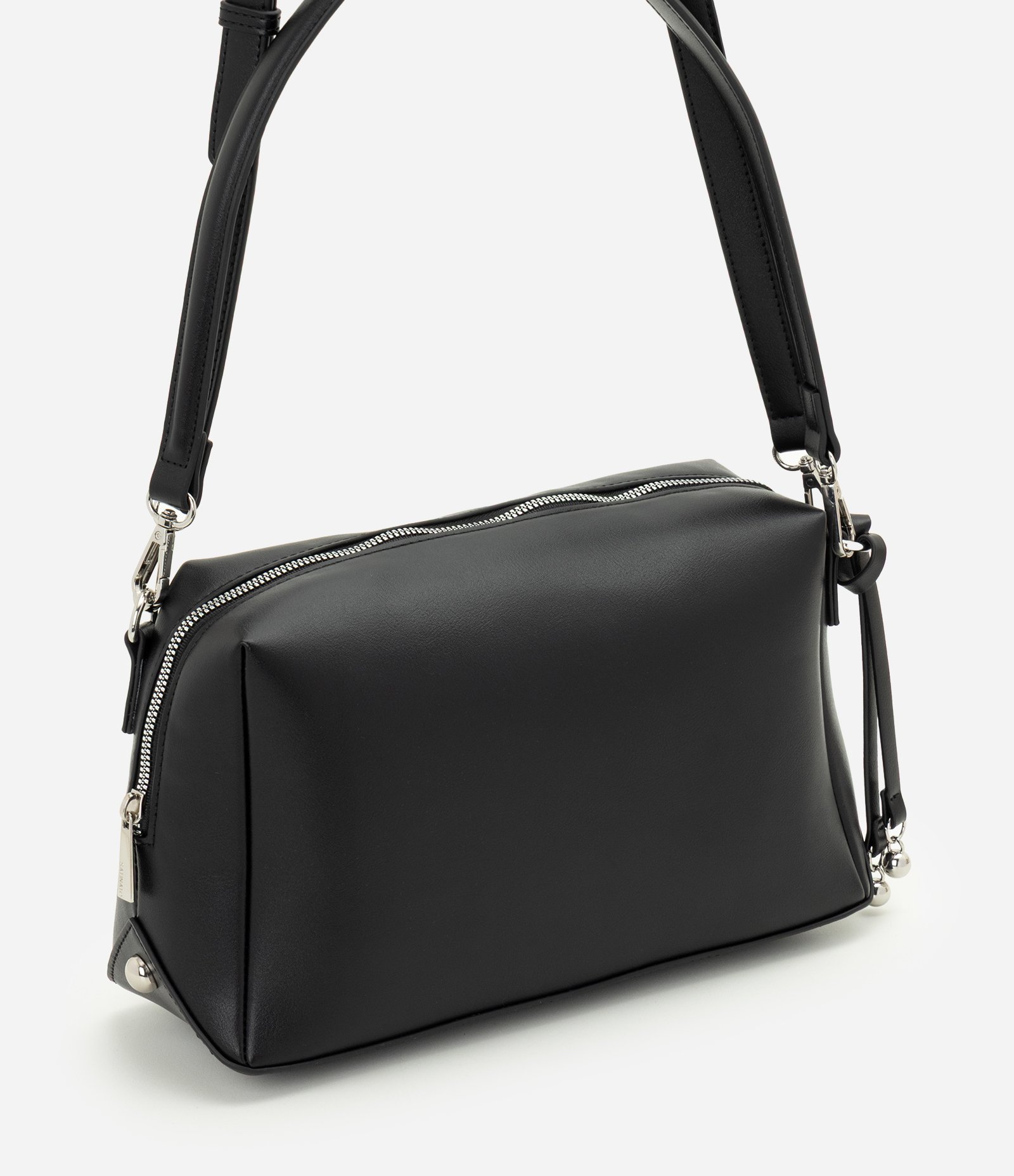 Bolsa Shoulder Média em PU com Alça Removível Preto 1