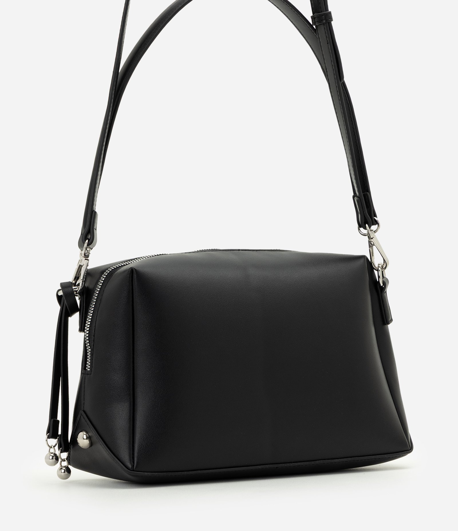 Bolsa Shoulder Média em PU com Alça Removível Preto 3