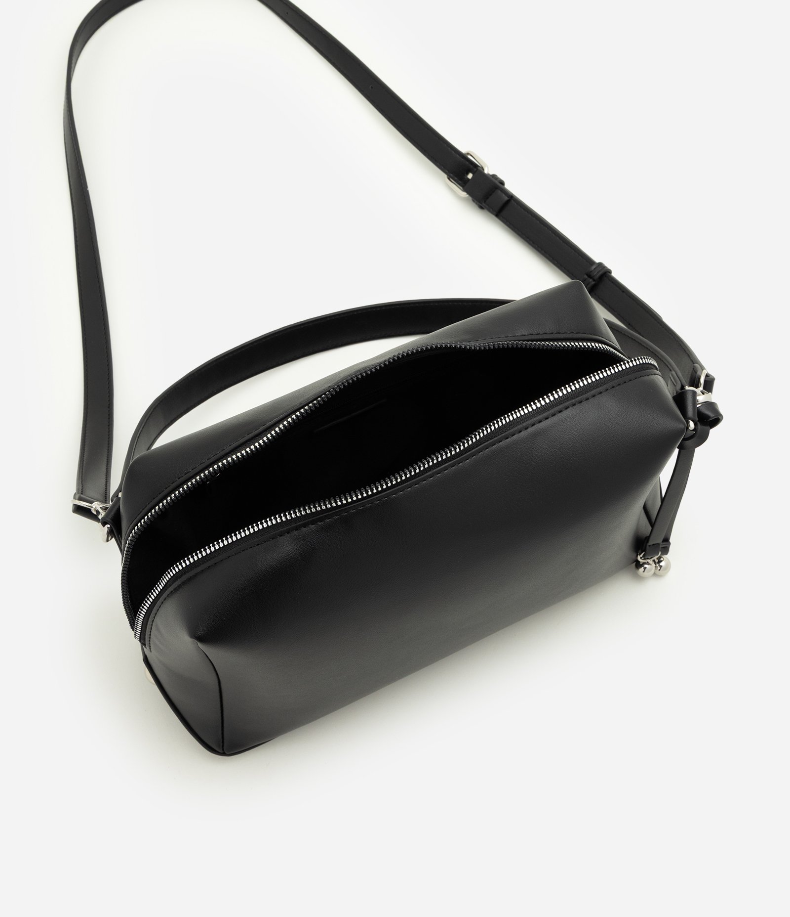 Bolsa Shoulder Média em PU com Alça Removível Preto 6